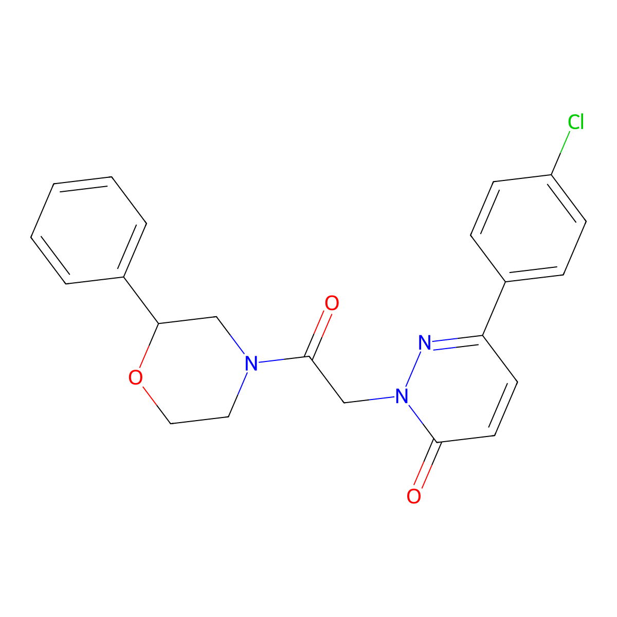 6-(4-chlorophenyl)-2-[2-oxo-2-(2-phenylmorpholino)ethyl]-3(2H)-pyridazinone molecular structure, CAS 1282101-15-8
