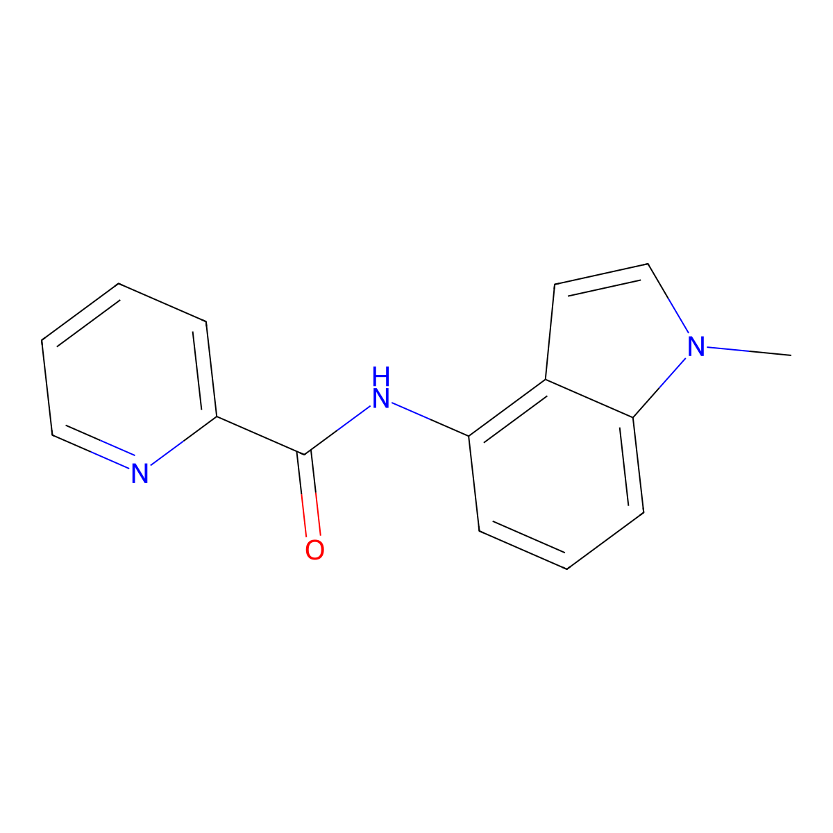 N-(1-methyl-1H-indol-4-yl)-2-pyridinecarboxamide molecular structure, CAS 1282101-22-7