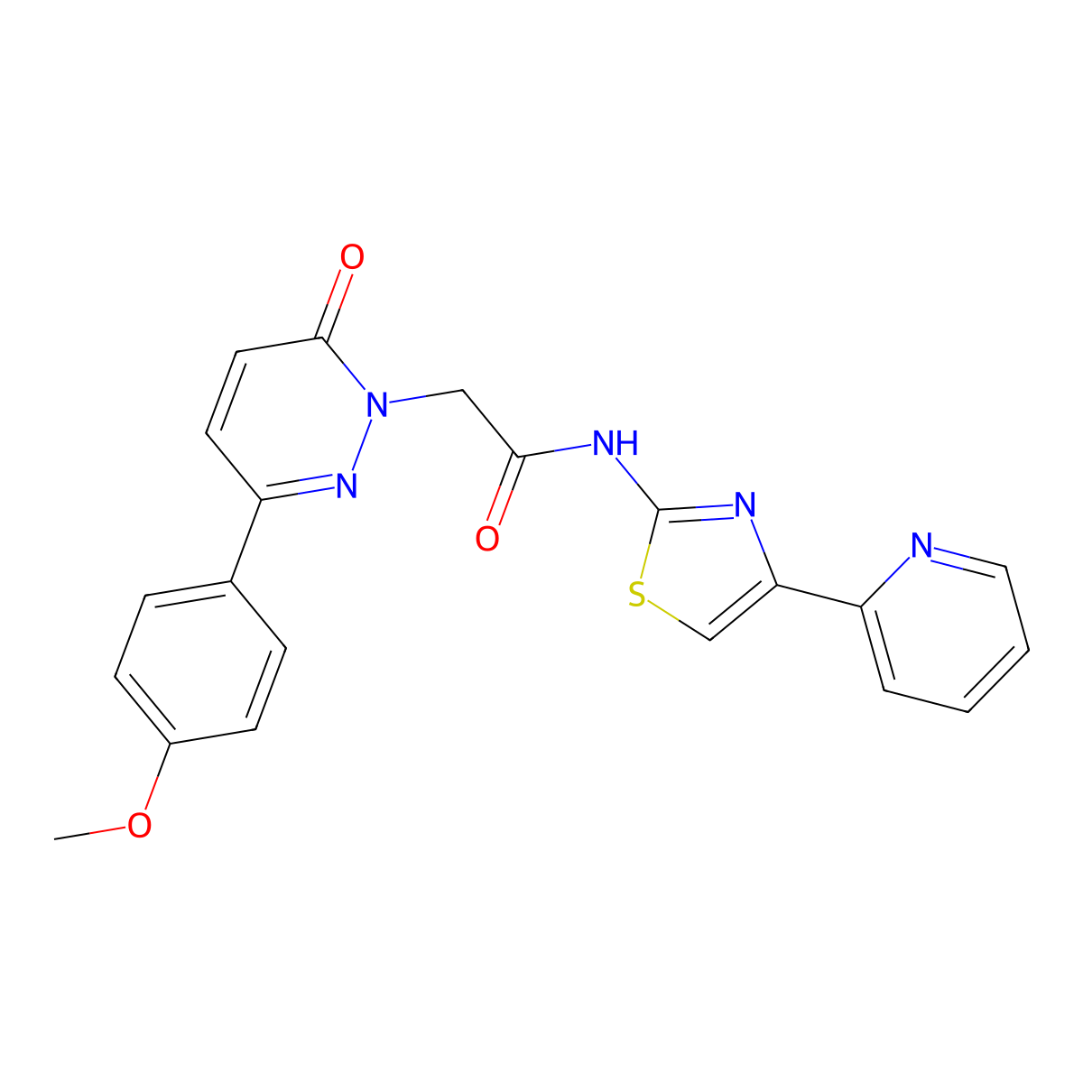 2-[3-(4-methoxyphenyl)-6-oxopyridazin-1(6H)-yl]-N-[(2Z)-4-(pyridin-2-yl)-1,3-thiazol-2(3H)-ylidene]acetamide molecular structure, CAS 1282101-33-0