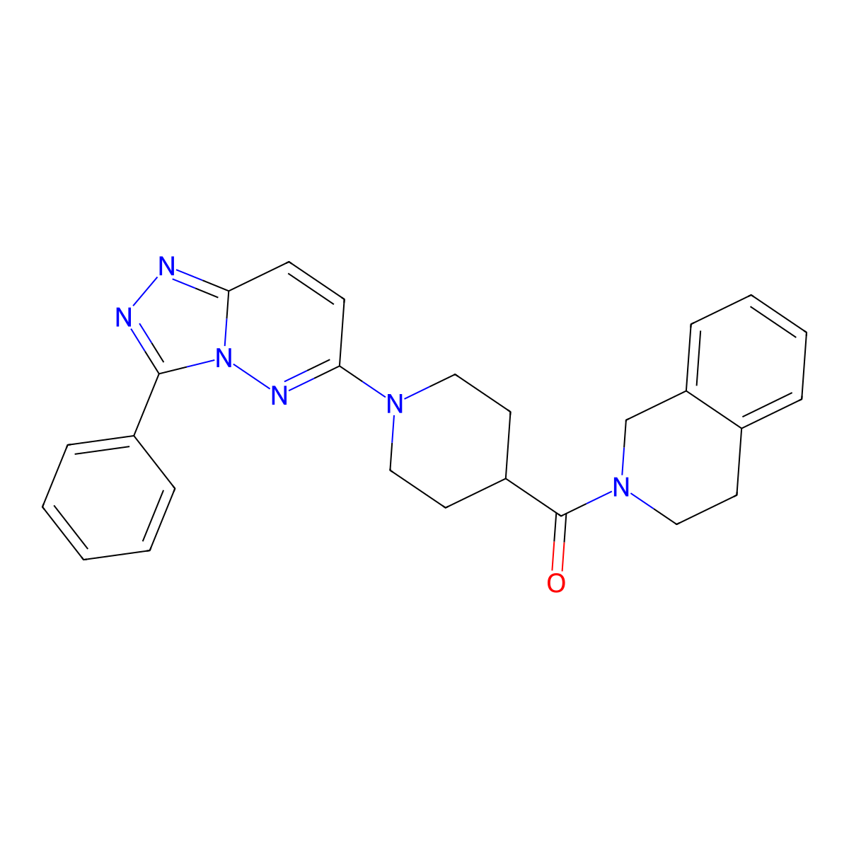 3,4-dihydroisoquinolin-2(1H)-yl[1-(3-phenyl[1,2,4]triazolo[4,3-b]pyridazin-6-yl)piperidin-4-yl]methanone molecular structure, CAS 1282101-74-9