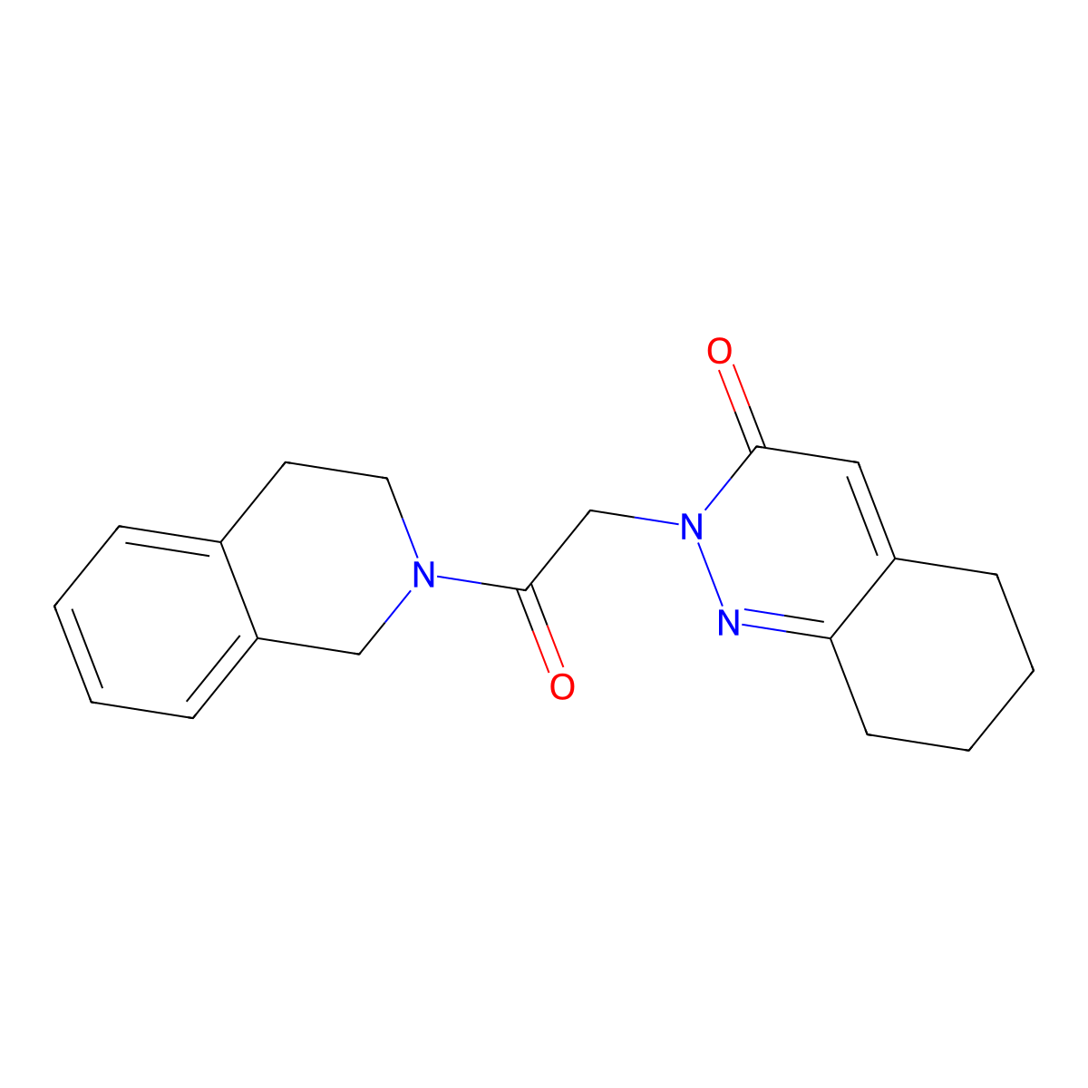 2-(2-(3,4-dihydroisoquinolin-2(1H)-yl)-2-oxoethyl)-5,6,7,8-tetrahydrocinnolin-3(2H)-one molecular structure, CAS 1282102-07-1