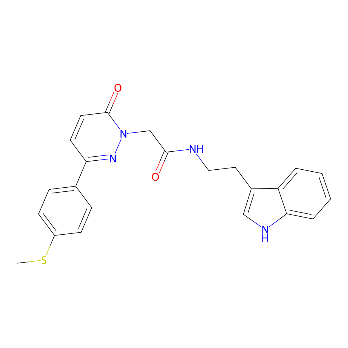 N-[2-(1H-indol-3-yl)ethyl]-2-{3-[4-(methylsulfanyl)phenyl]-6-oxopyridazin-1(6H)-yl}acetamide molecular structure, CAS 1282102-21-9