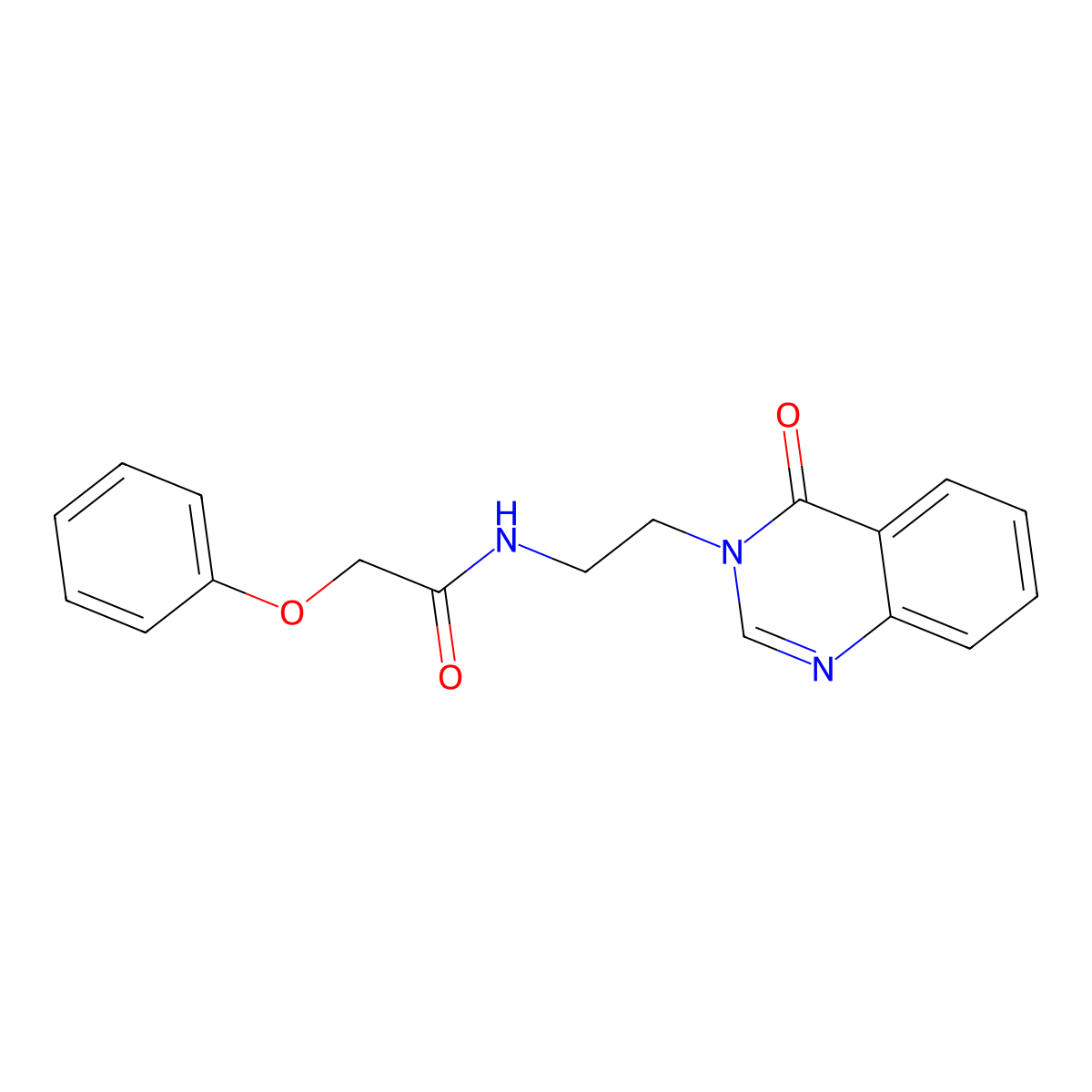 N-(2-(4-oxoquinazolin-3(4H)-yl)ethyl)-2-phenoxyacetamide molecular structure, CAS 1282102-25-3