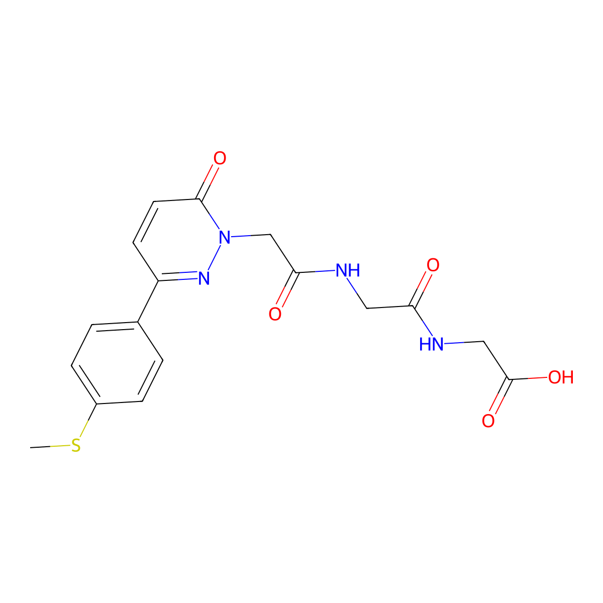 N-({3-[4-(methylsulfanyl)phenyl]-6-oxopyridazin-1(6H)-yl}acetyl)glycylglycine molecular structure, CAS 1282102-30-0