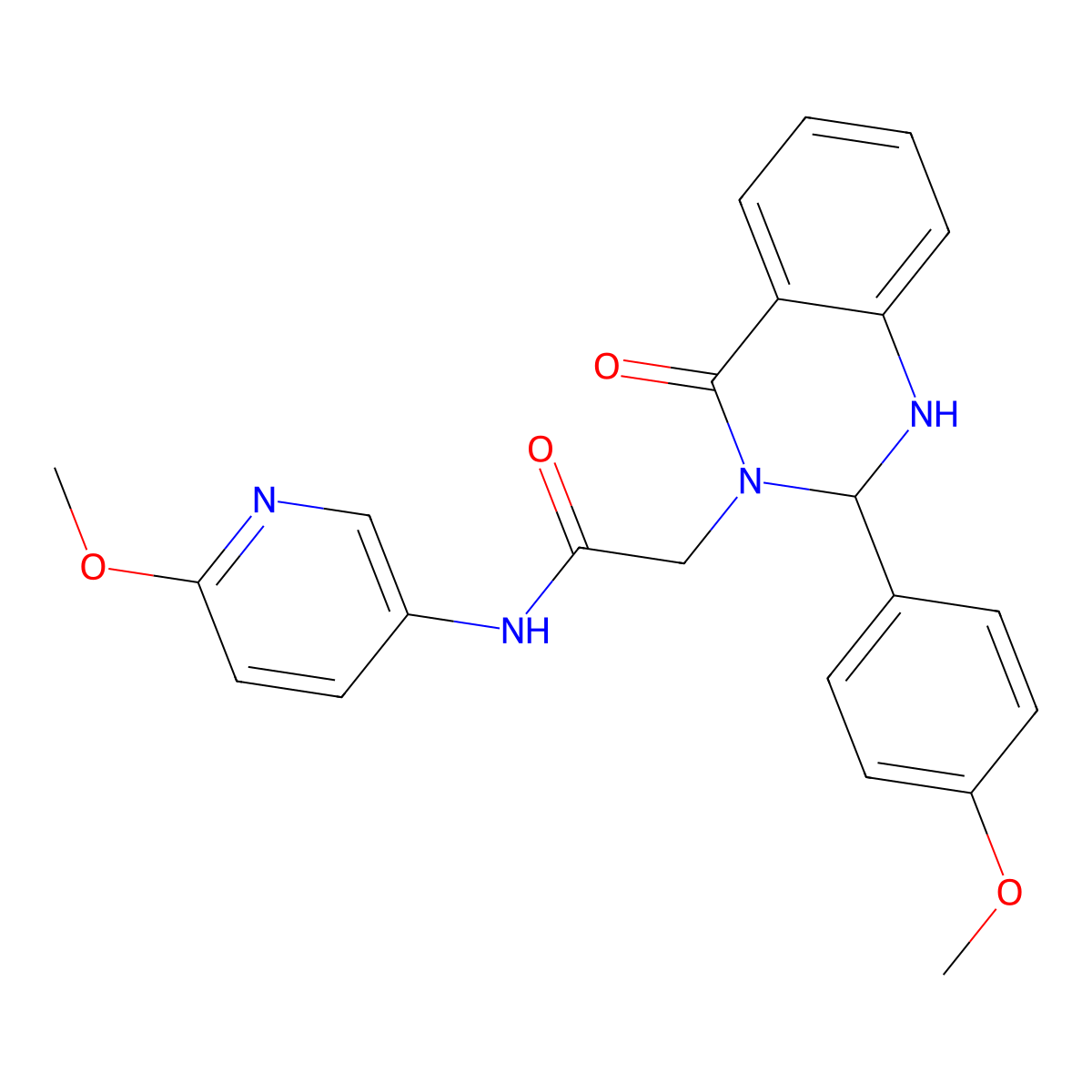 2-[2-(4-methoxyphenyl)-4-oxo-1,4-dihydroquinazolin-3(2H)-yl]-N-(6-methoxypyridin-3-yl)acetamide molecular structure, CAS 1282102-47-9