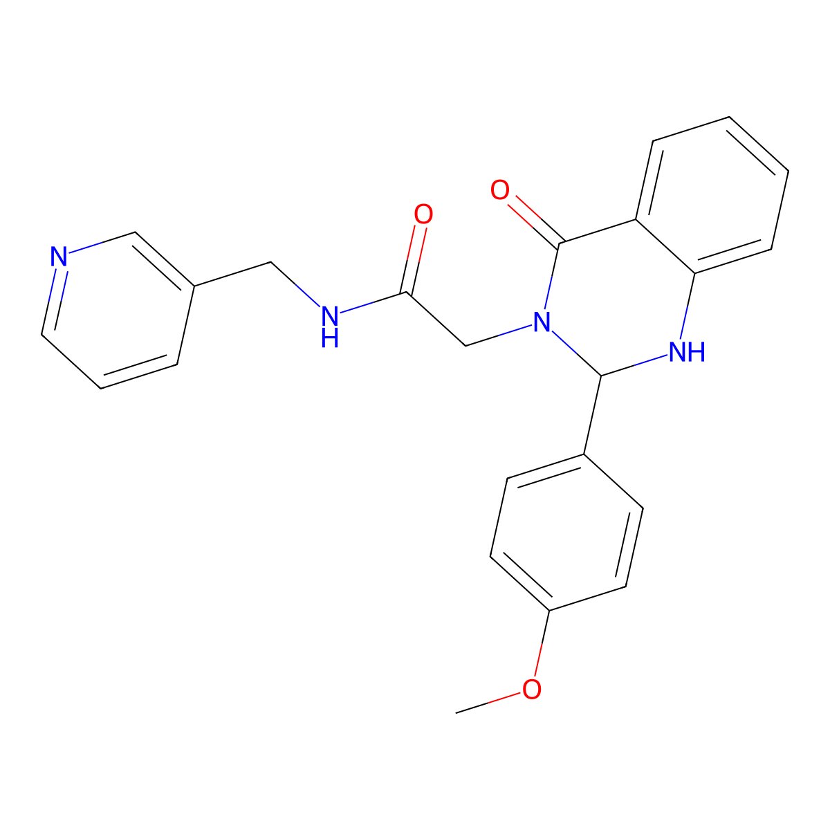 2-[2-(4-methoxyphenyl)-4-oxo-1,4-dihydroquinazolin-3(2H)-yl]-N-(pyridin-3-ylmethyl)acetamide molecular structure, CAS 1282102-73-1