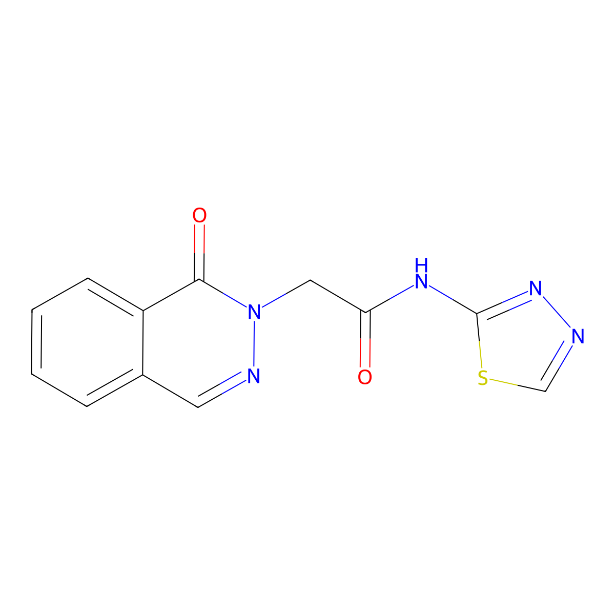 2-(1-oxophthalazin-2(1H)-yl)-N-(1,3,4-thiadiazol-2-yl)acetamide molecular structure, CAS 1282102-75-3