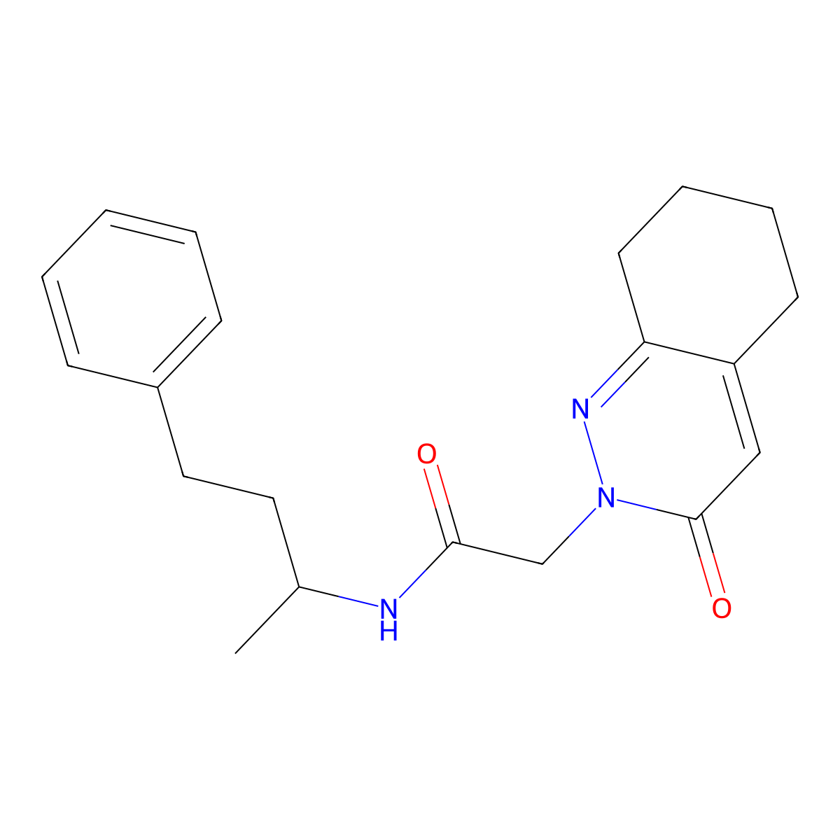 2-(3-oxo-5,6,7,8-tetrahydrocinnolin-2(3H)-yl)-N-(4-phenylbutan-2-yl)acetamide molecular structure, CAS 1282104-02-2