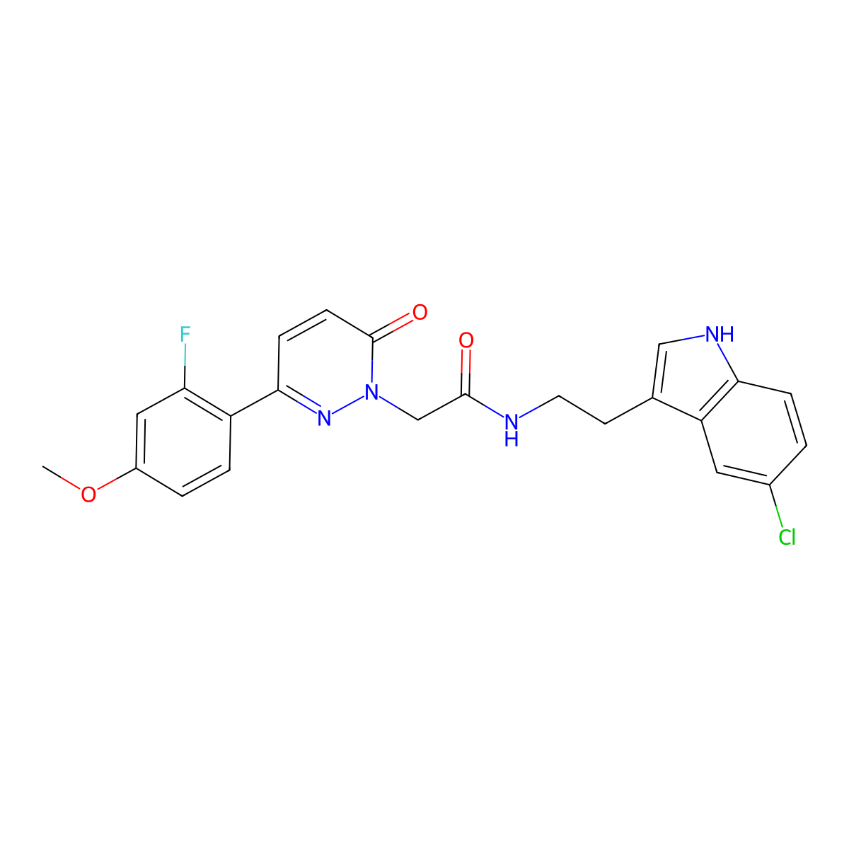 N-[2-(5-chloro-1H-indol-3-yl)ethyl]-2-[3-(2-fluoro-4-methoxyphenyl)-6-oxopyridazin-1(6H)-yl]acetamide molecular structure, CAS 1282104-17-9