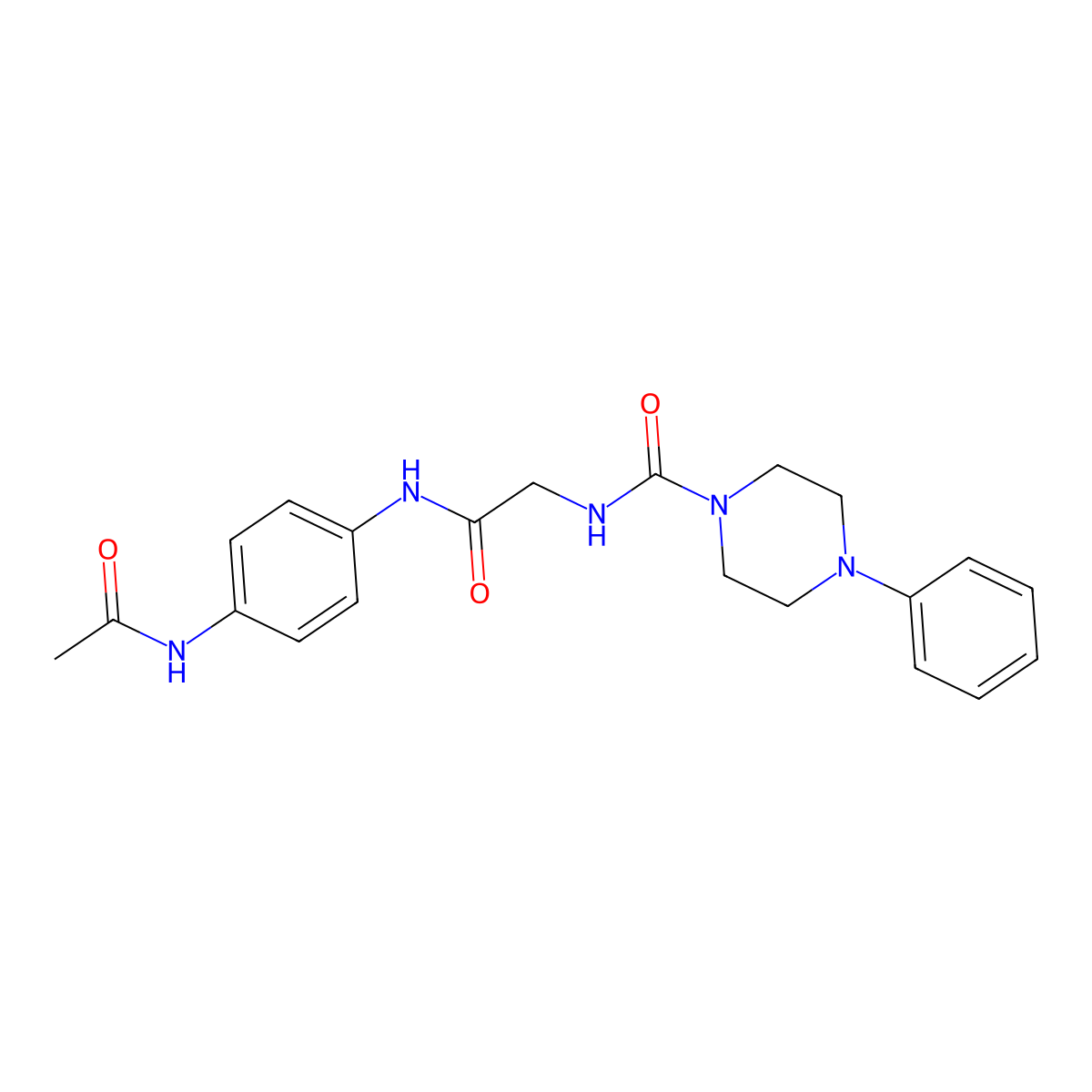 N-(2-{[4-(acetylamino)phenyl]amino}-2-oxoethyl)-4-phenylpiperazine-1-carboxamide molecular structure, CAS 1282104-27-1