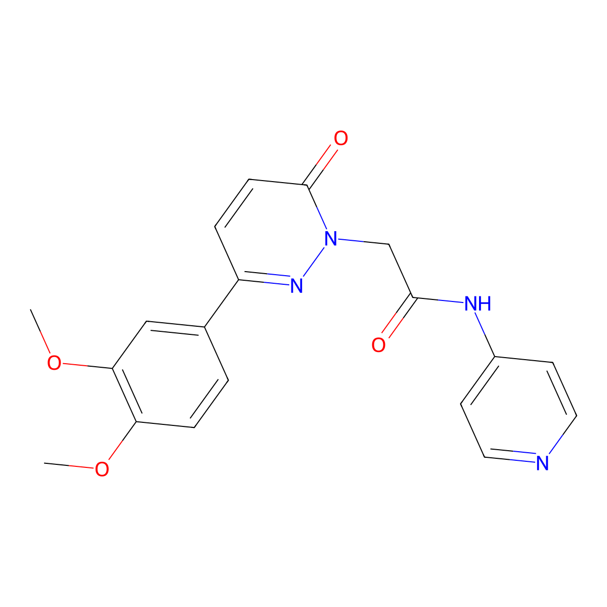 2-(3-(3,4-dimethoxyphenyl)-6-oxopyridazin-1(6H)-yl)-N-(pyridin-4-yl)acetamide molecular structure, CAS 1282104-59-9