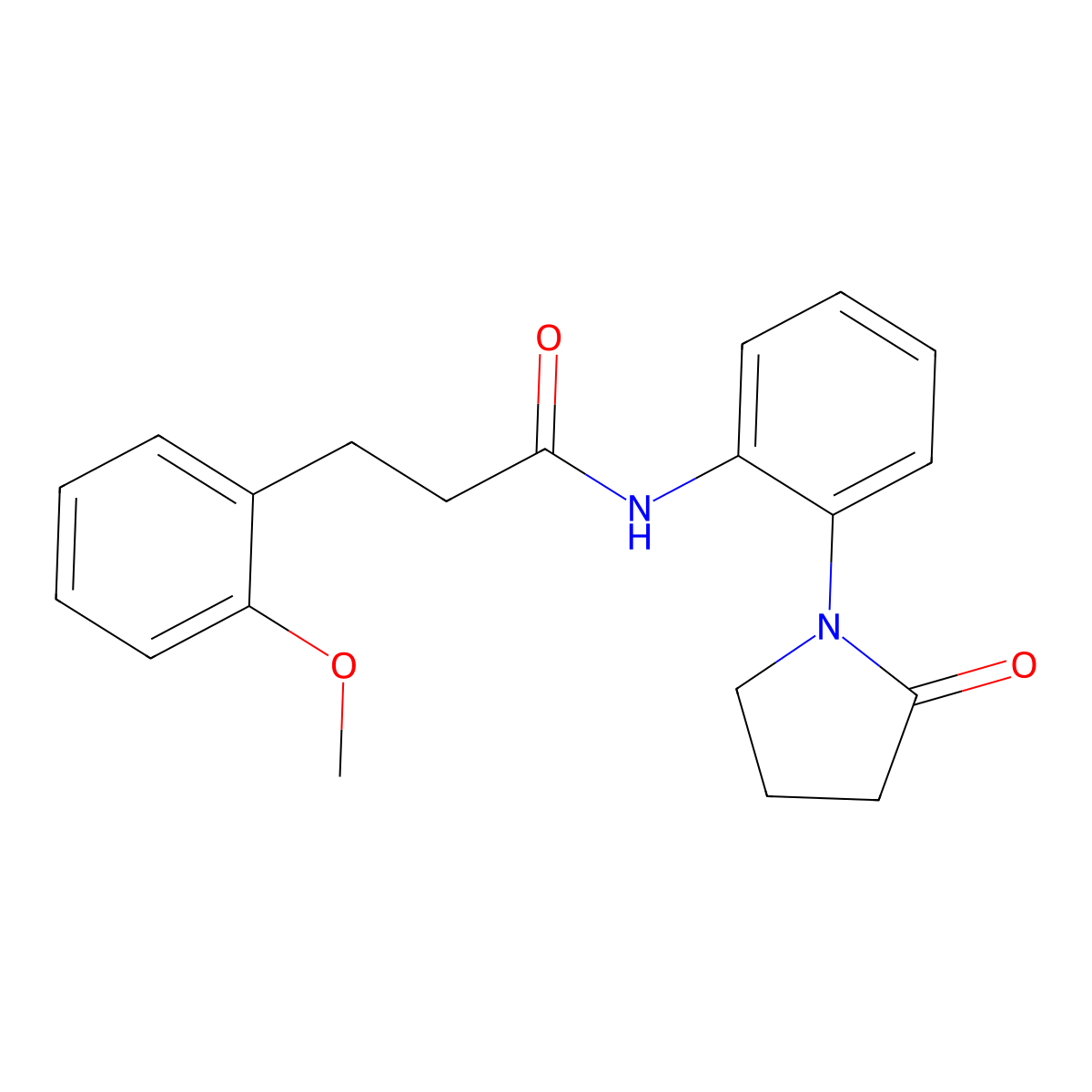 3-(2-methoxyphenyl)-N-[2-(2-oxopyrrolidin-1-yl)phenyl]propanamide molecular structure, CAS 1282104-95-3