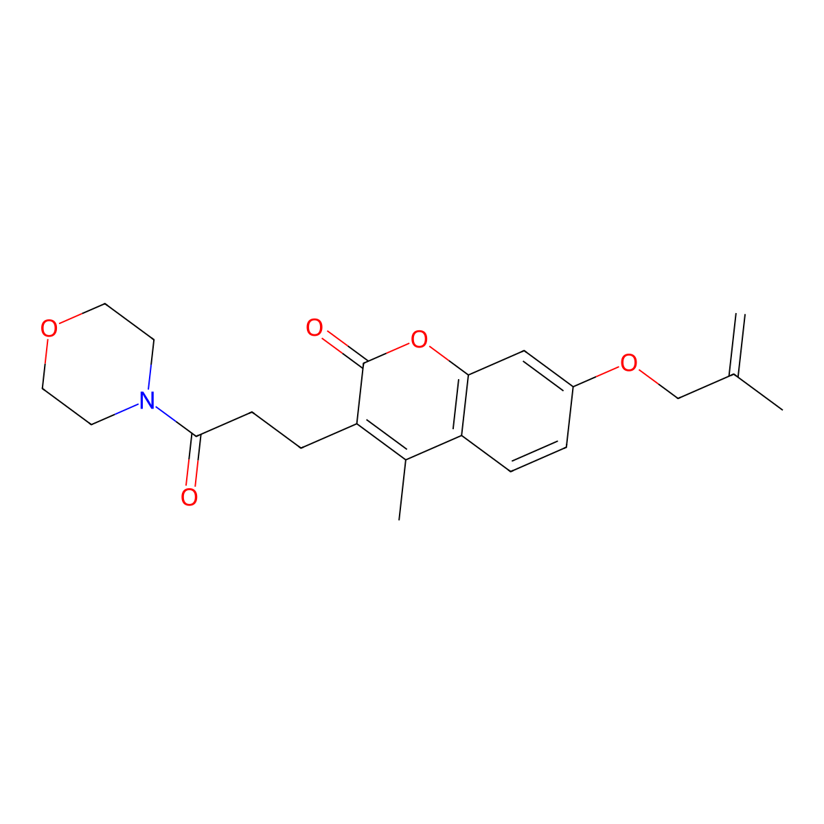 4-methyl-7-[(2-methylallyl)oxy]-3-(3-morpholino-3-oxopropyl)-2H-chromen-2-one molecular structure, CAS 1282105-31-0