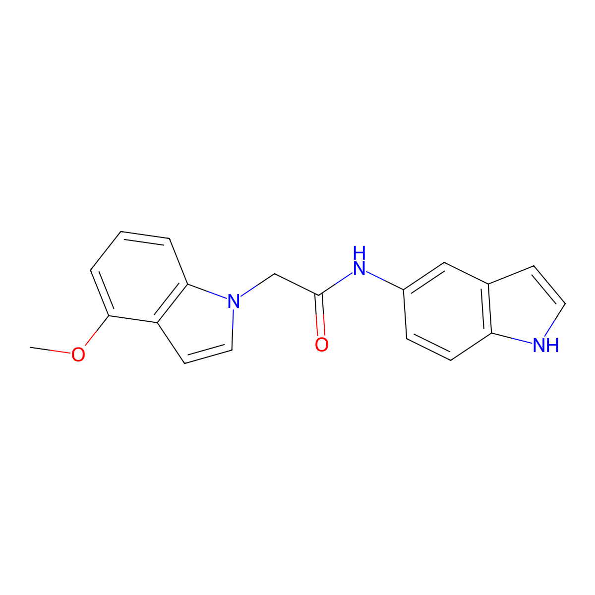 N-(1H-indol-5-yl)-2-(4-methoxy-1H-indol-1-yl)acetamide molecular structure, CAS 1282105-50-3
