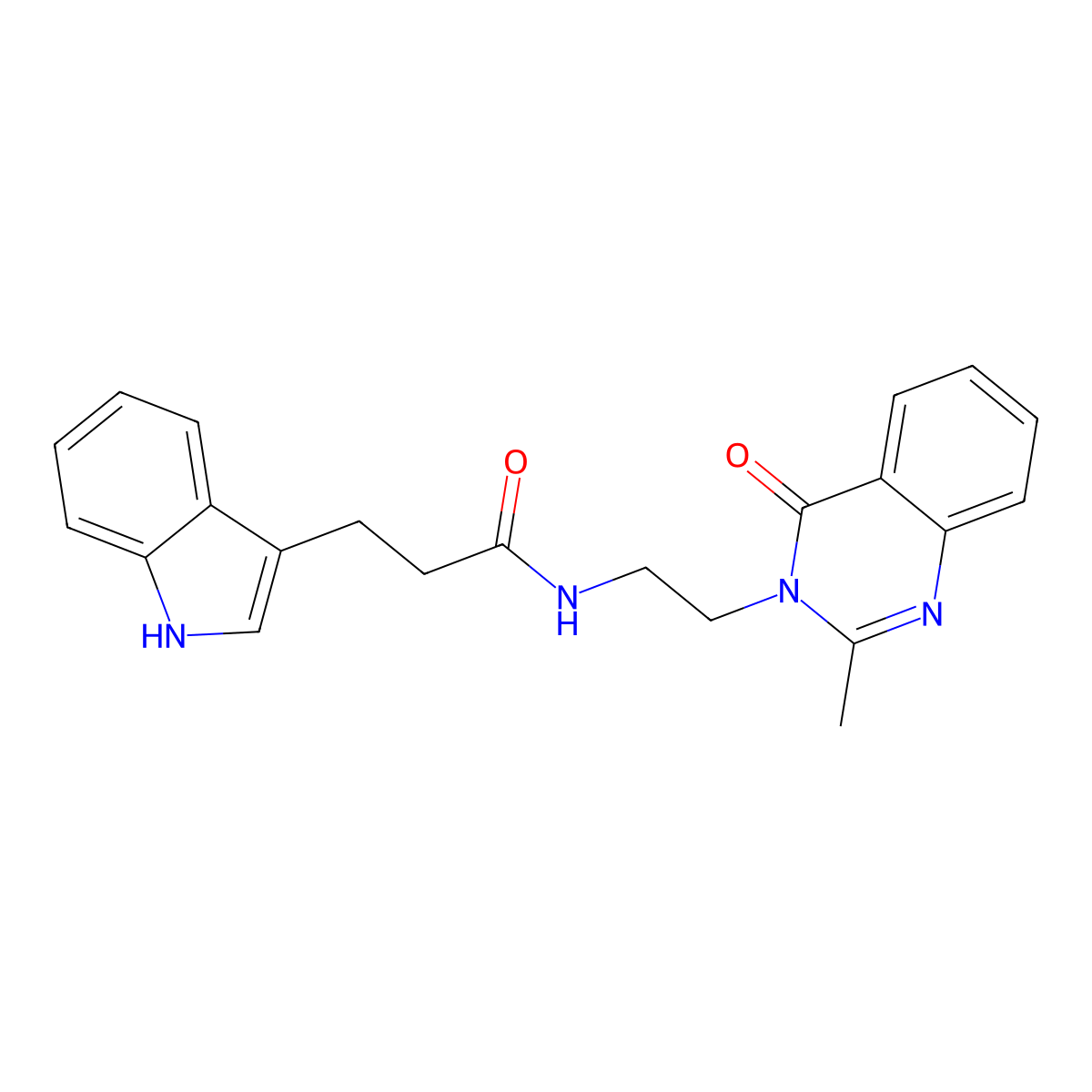 3-(1H-indol-3-yl)-N-[2-(2-methyl-4-oxoquinazolin-3(4H)-yl)ethyl]propanamide molecular structure, CAS 1282105-66-1
