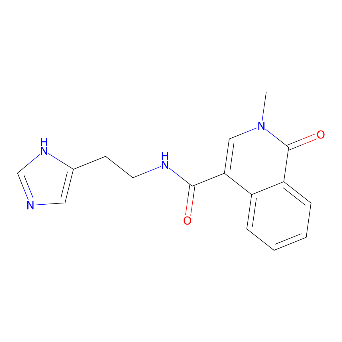 N-[2-(1H-imidazol-4-yl)ethyl]-2-methyl-1-oxo-1,2-dihydroisoquinoline-4-carboxamide molecular structure, CAS 1282105-74-1