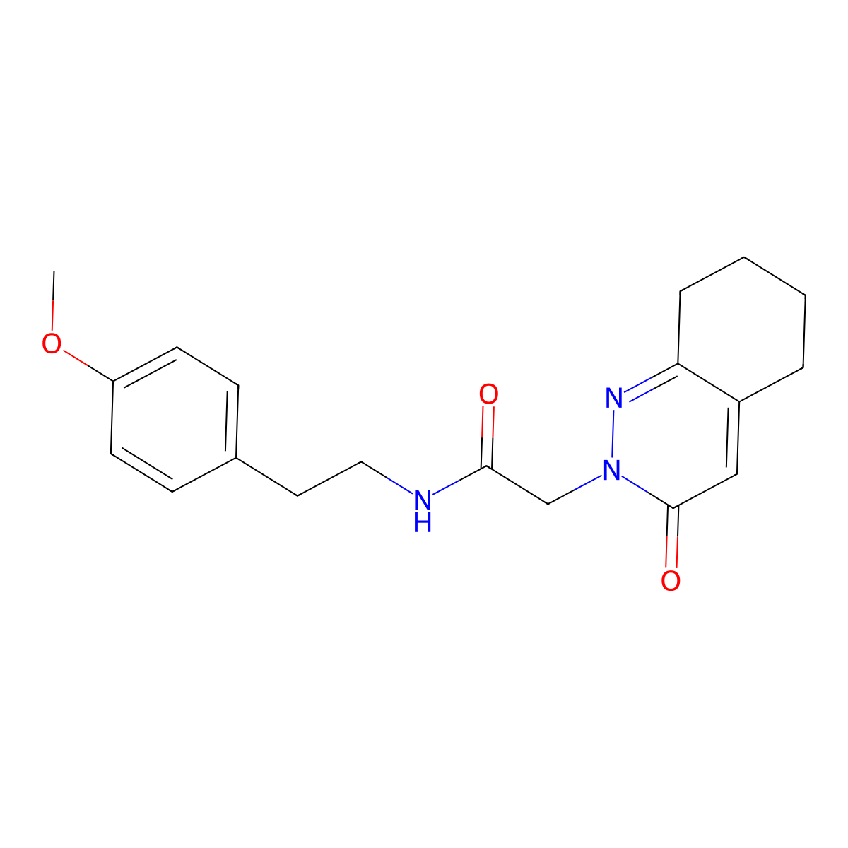 N~1~-(4-methoxyphenethyl)-2-[3-oxo-5,6,7,8-tetrahydro-2(3H)-cinnolinyl]acetamide molecular structure, CAS 1282105-80-9