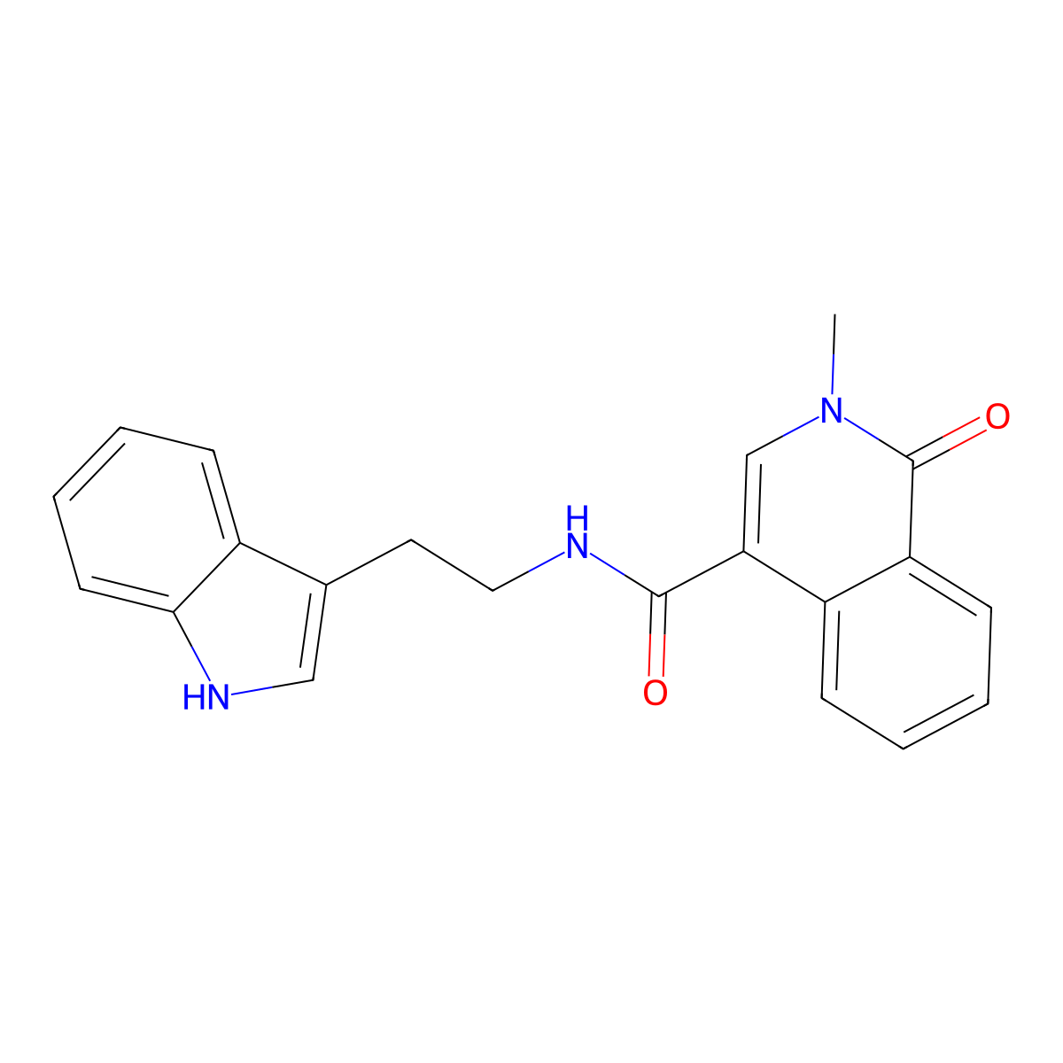N-[2-(1H-indol-3-yl)ethyl]-2-methyl-1-oxo-1,2-dihydroisoquinoline-4-carboxamide molecular structure, CAS 1282105-82-1