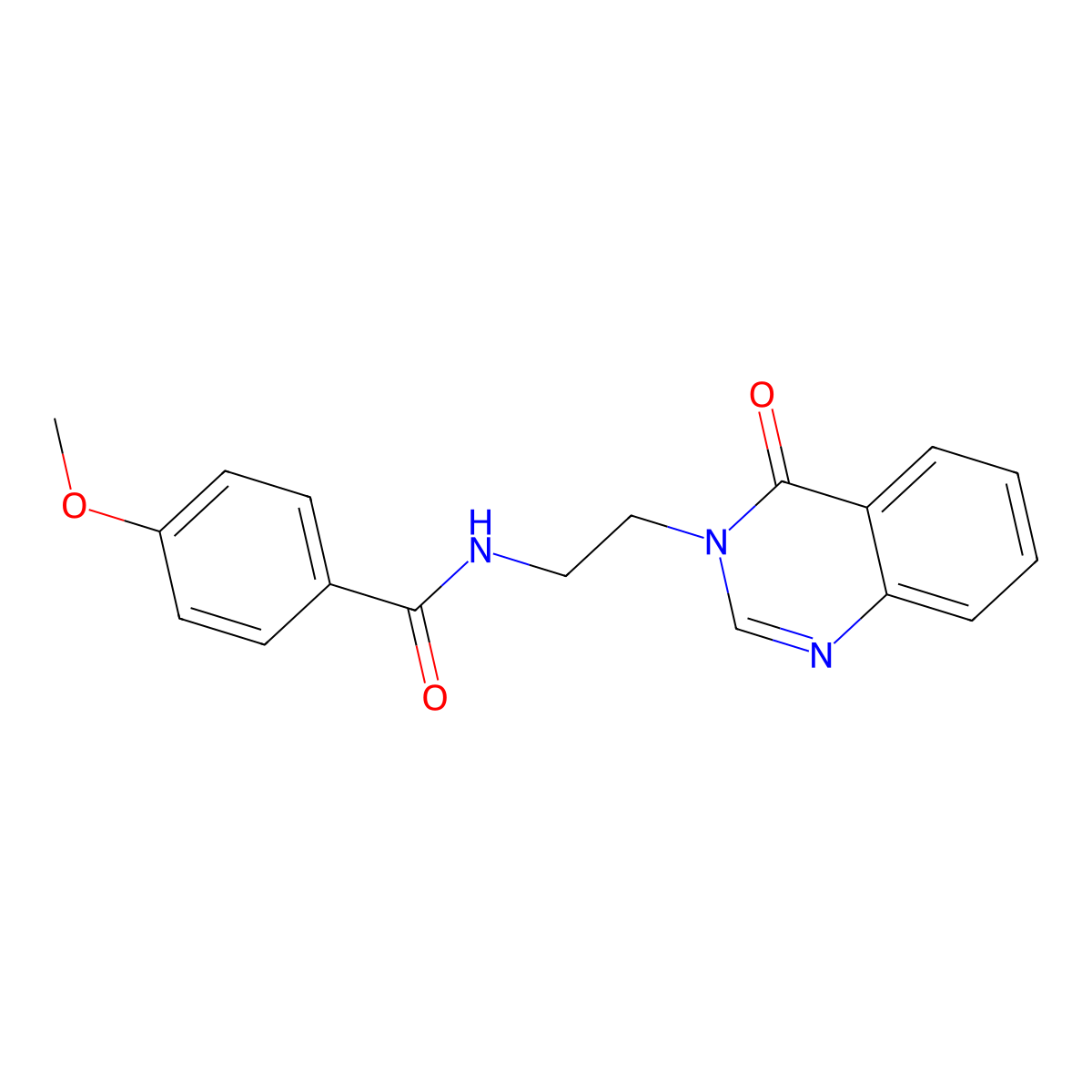 4-methoxy-N-[2-(4-oxoquinazolin-3(4H)-yl)ethyl]benzamide molecular structure, CAS 1282105-83-2