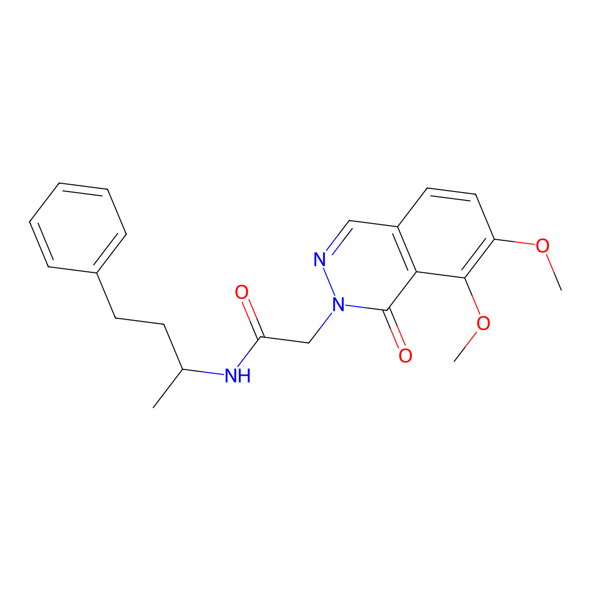 2-(7,8-dimethoxy-1-oxophthalazin-2(1H)-yl)-N-(4-phenylbutan-2-yl)acetamide molecular structure, CAS 1282105-89-8