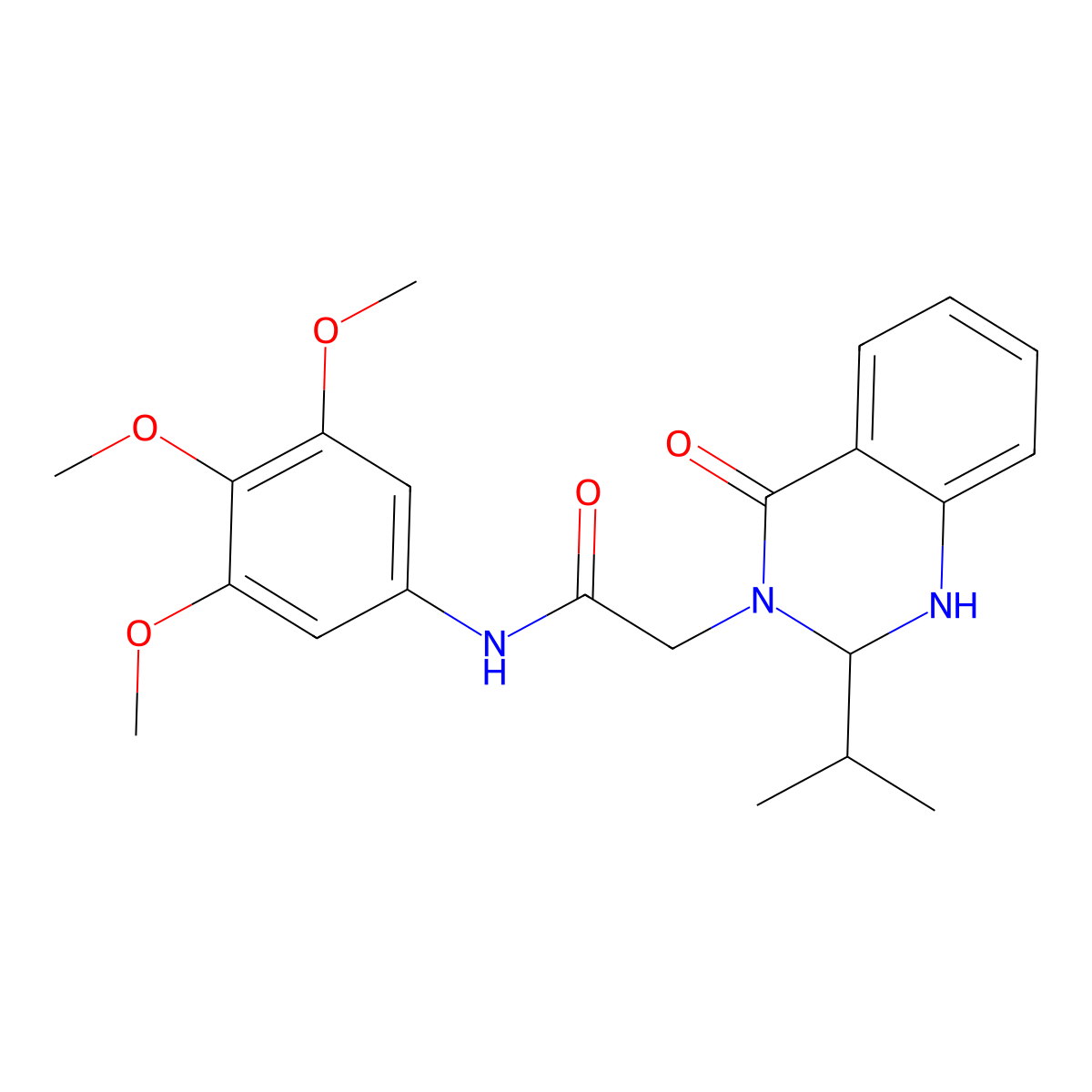 2-[2-isopropyl-4-oxo-1,4-dihydro-3(2H)-quinazolinyl]-N-(3,4,5-trimethoxyphenyl)acetamide molecular structure, CAS 1282106-61-9