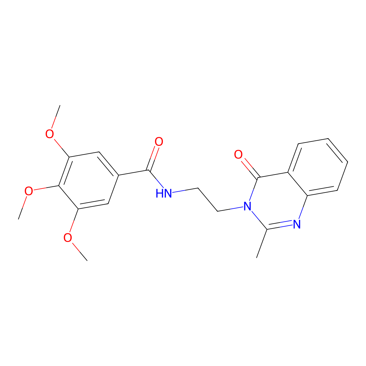 3,4,5-trimethoxy-N-[2-(2-methyl-4-oxoquinazolin-3(4H)-yl)ethyl]benzamide molecular structure, CAS 1282106-69-7