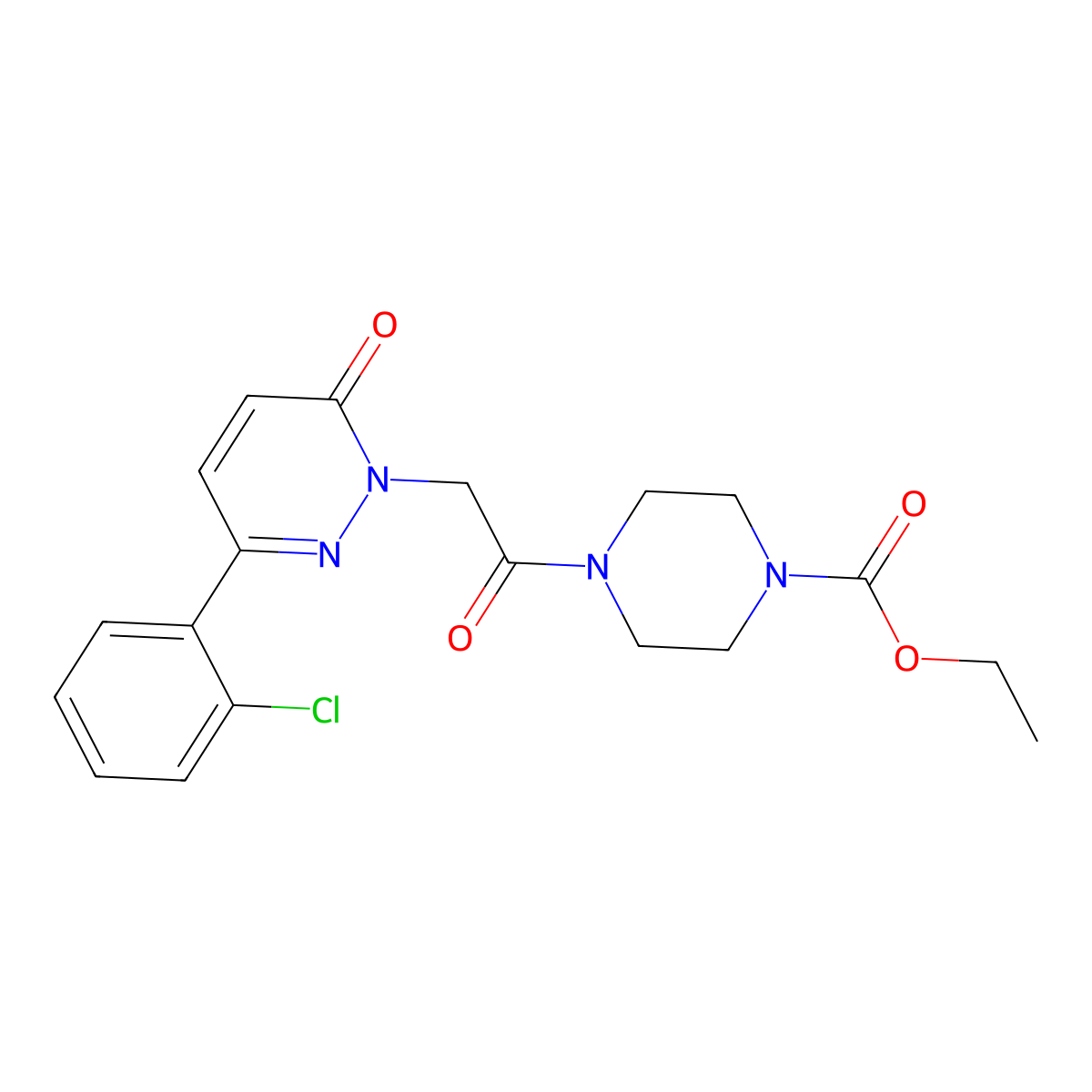 ethyl 4-{[3-(2-chlorophenyl)-6-oxopyridazin-1(6H)-yl]acetyl}piperazine-1-carboxylate molecular structure, CAS 1282106-89-1