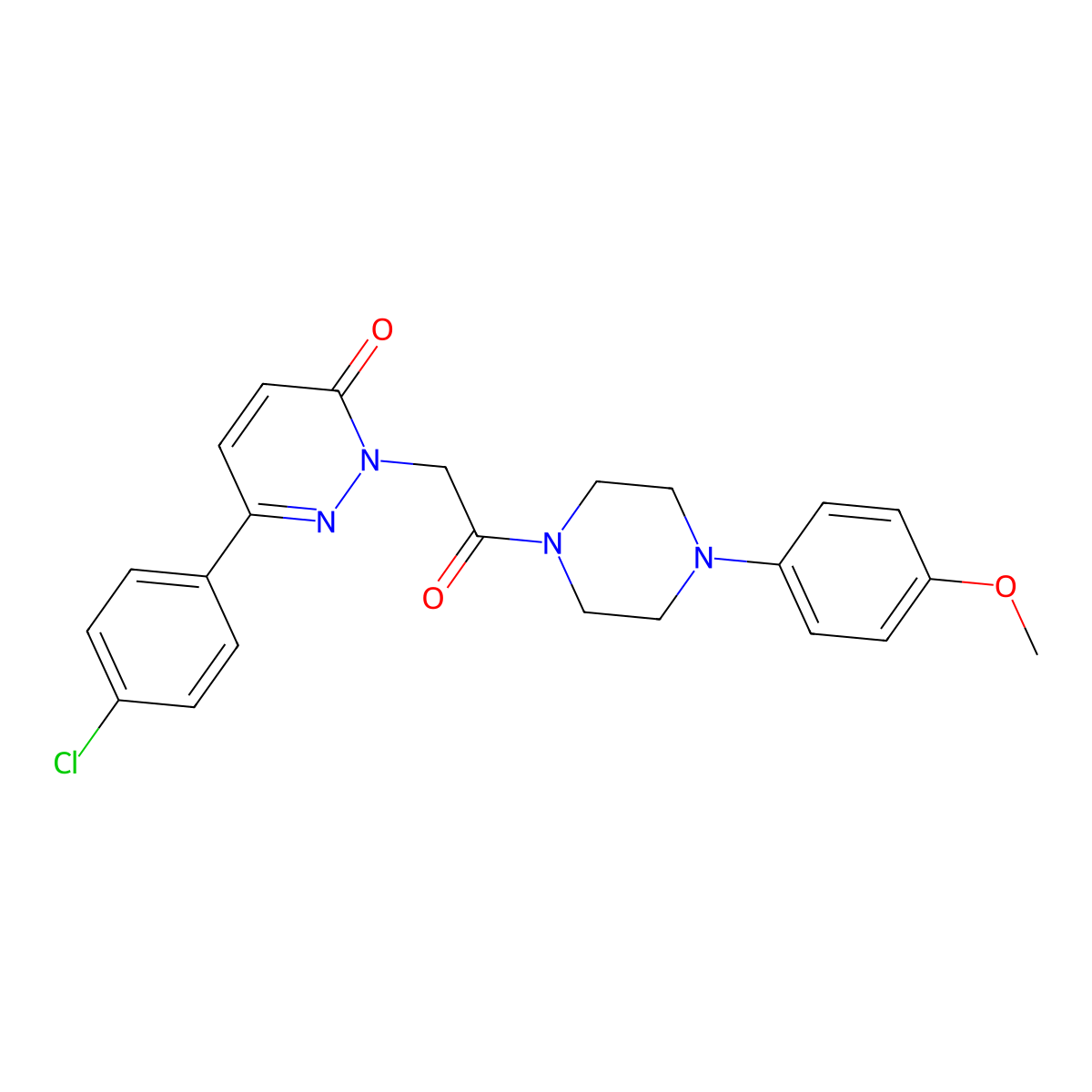 6-(4-chlorophenyl)-2-{2-[4-(4-methoxyphenyl)piperazino]-2-oxoethyl}-3(2H)-pyridazinone molecular structure, CAS 1282107-08-7