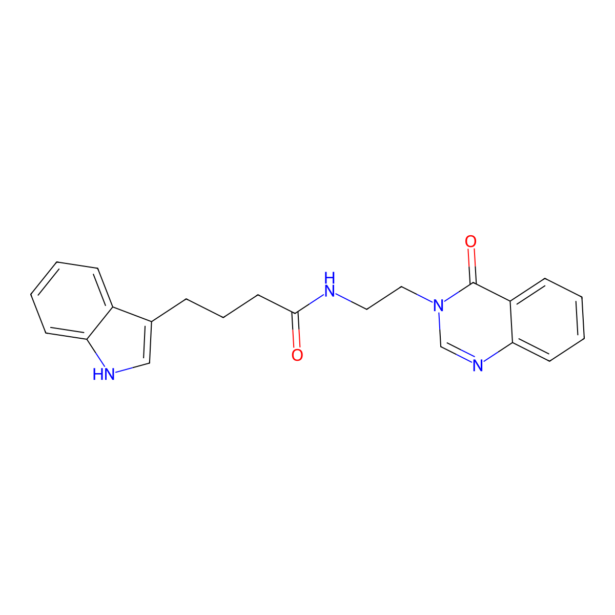 4-(1H-indol-3-yl)-N-[2-(4-oxoquinazolin-3(4H)-yl)ethyl]butanamide molecular structure, CAS 1282107-25-8