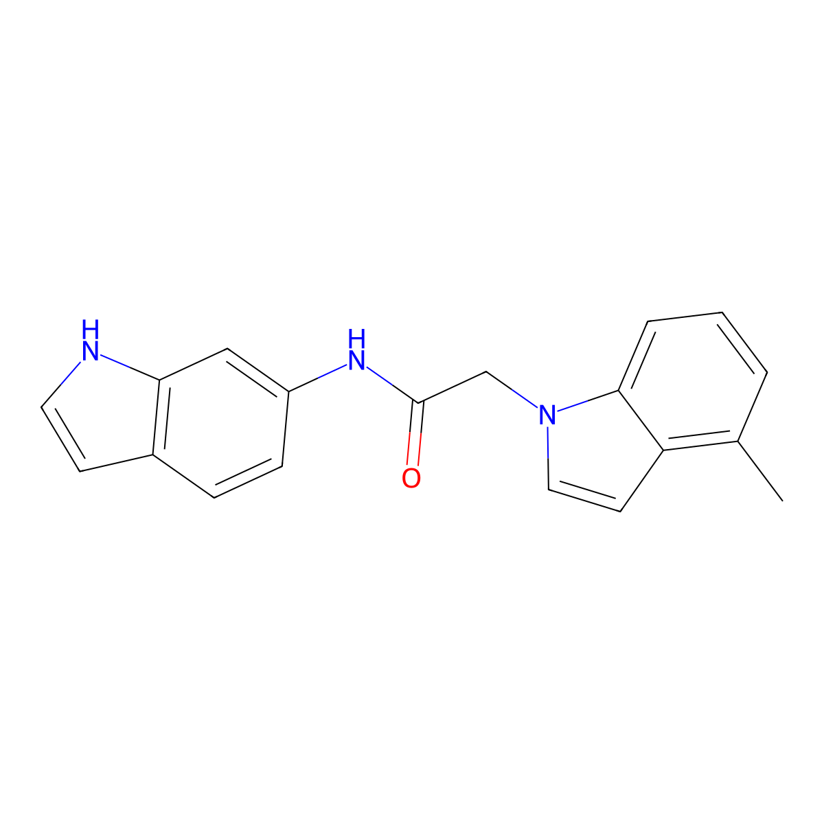 N-(1H-indol-6-yl)-2-(4-methyl-1H-indol-1-yl)acetamide molecular structure, CAS 1282107-56-5