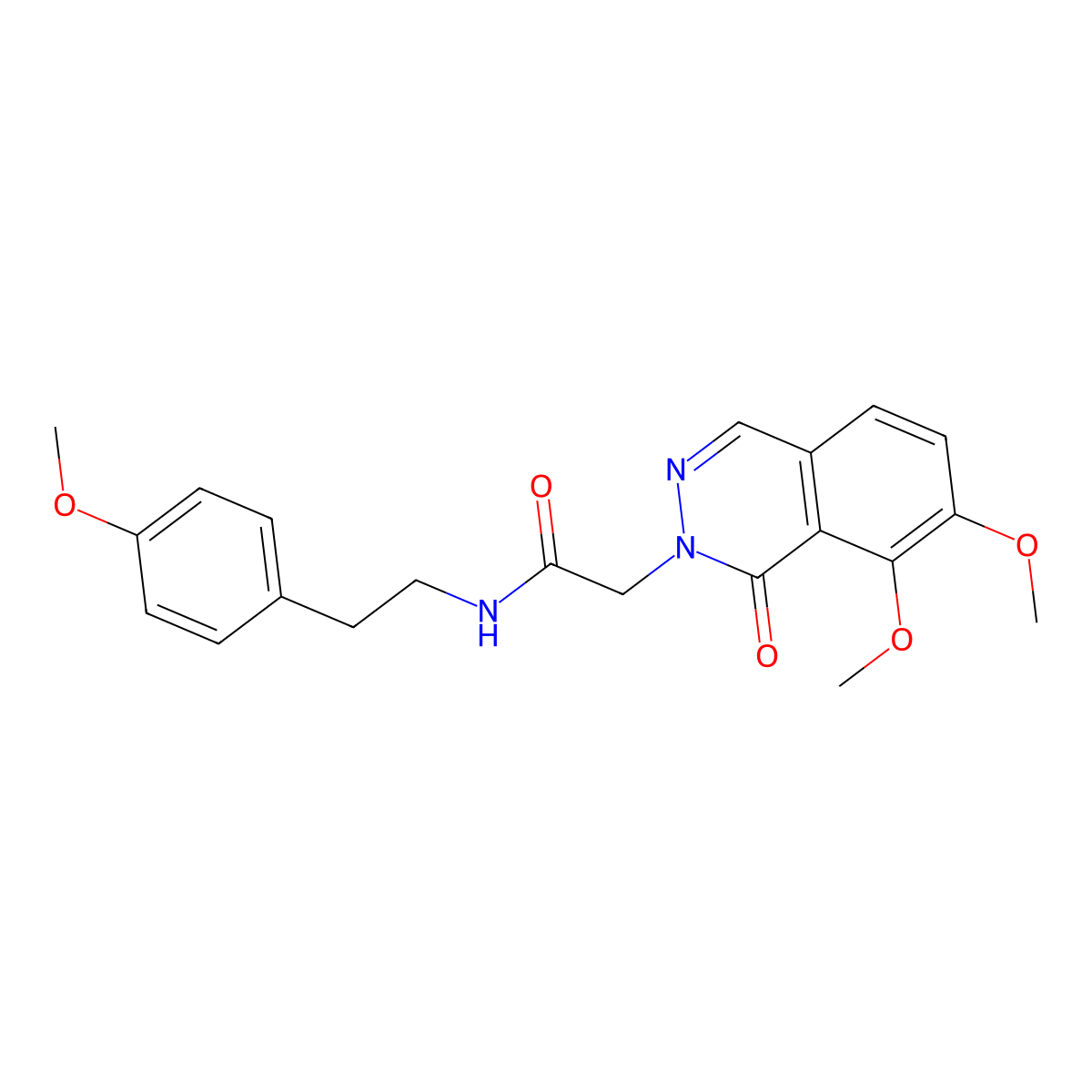 2-[7,8-dimethoxy-1-oxo-2(1H)-phthalazinyl]-N~1~-(4-methoxyphenethyl)acetamide molecular structure, CAS 1282107-63-4