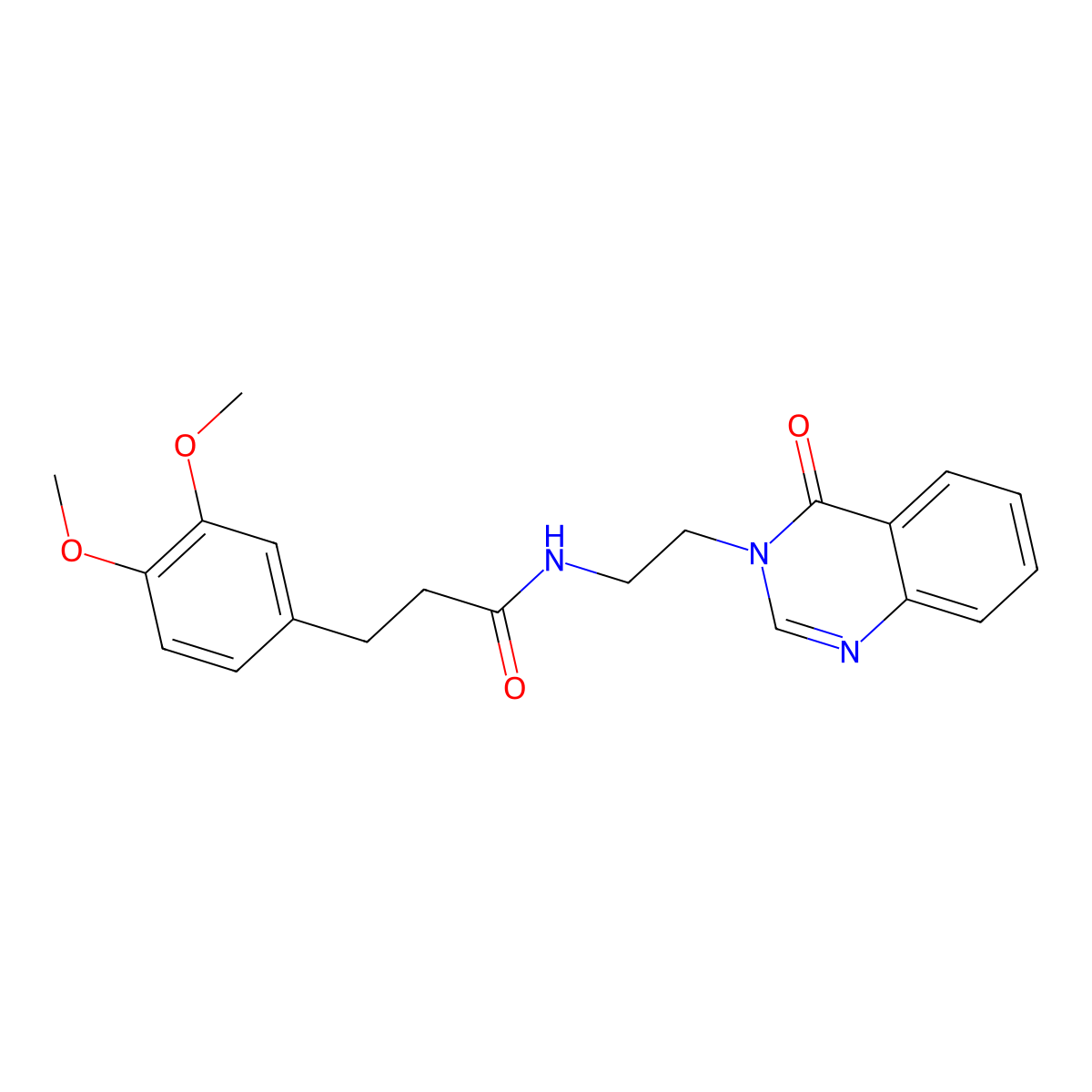 3-(3,4-dimethoxyphenyl)-N-[2-(4-oxoquinazolin-3(4H)-yl)ethyl]propanamide molecular structure, CAS 1282107-81-6