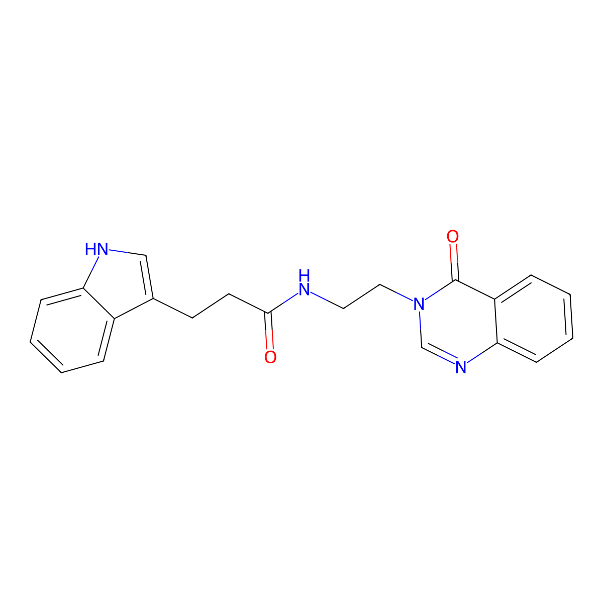 3-(1H-indol-3-yl)-N-[2-(4-oxoquinazolin-3(4H)-yl)ethyl]propanamide molecular structure, CAS 1282107-96-3