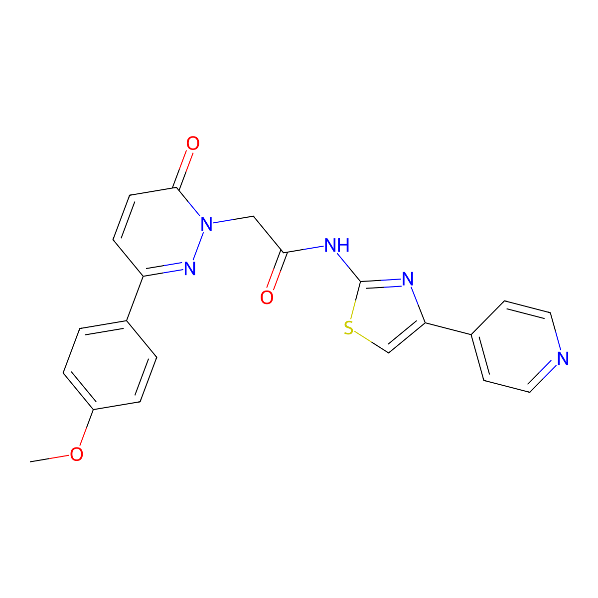 2-[3-(4-methoxyphenyl)-6-oxopyridazin-1(6H)-yl]-N-[(2Z)-4-(pyridin-4-yl)-1,3-thiazol-2(3H)-ylidene]acetamide molecular structure, CAS 1282108-11-5