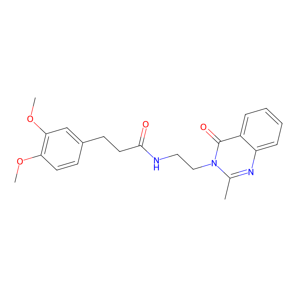 3-(3,4-dimethoxyphenyl)-N-[2-(2-methyl-4-oxoquinazolin-3(4H)-yl)ethyl]propanamide molecular structure, CAS 1282108-62-6