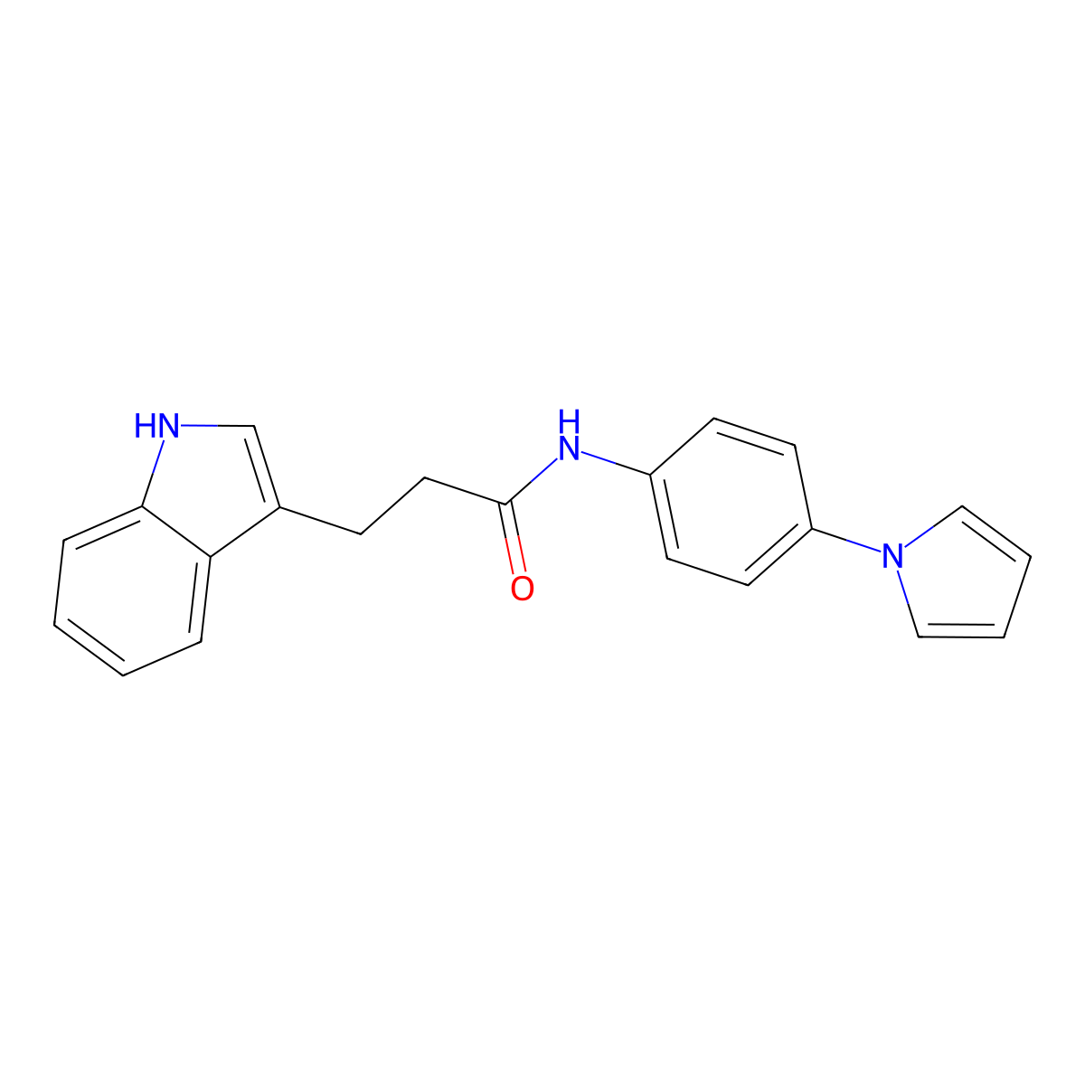 3-(1H-indol-3-yl)-N-[4-(1H-pyrrol-1-yl)phenyl]propanamide molecular structure, CAS 1282108-79-5