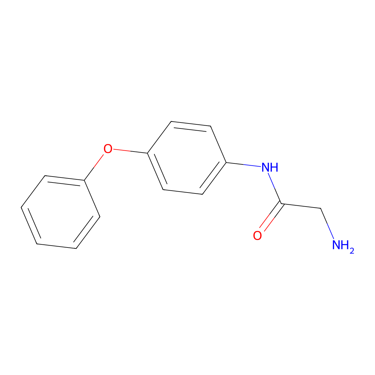 2-amino-N-(4-phenoxyphenyl)acetamide molecular structure, CAS 1282108-84-2