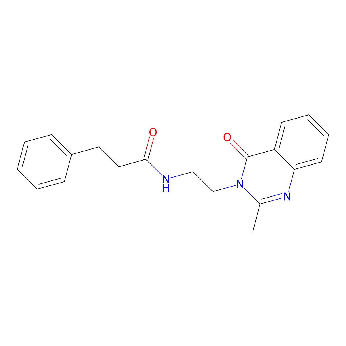 N-[2-(2-methyl-4-oxoquinazolin-3(4H)-yl)ethyl]-3-phenylpropanamide molecular structure, CAS 1282109-01-6