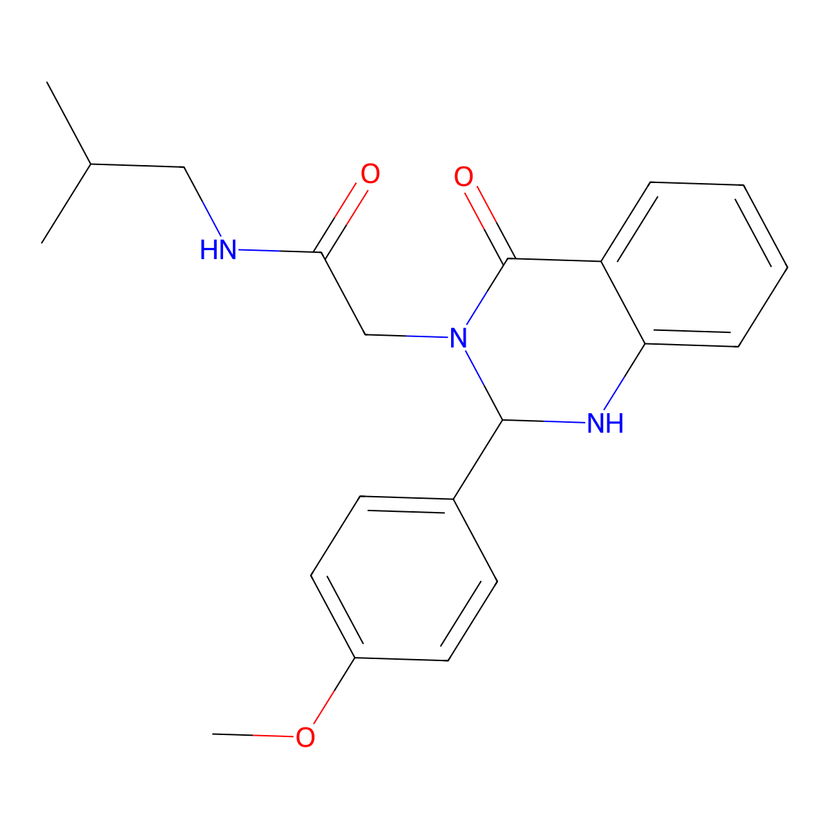 2-[2-(4-methoxyphenyl)-4-oxo-1,4-dihydroquinazolin-3(2H)-yl]-N-(2-methylpropyl)acetamide molecular structure, CAS 1282109-02-7