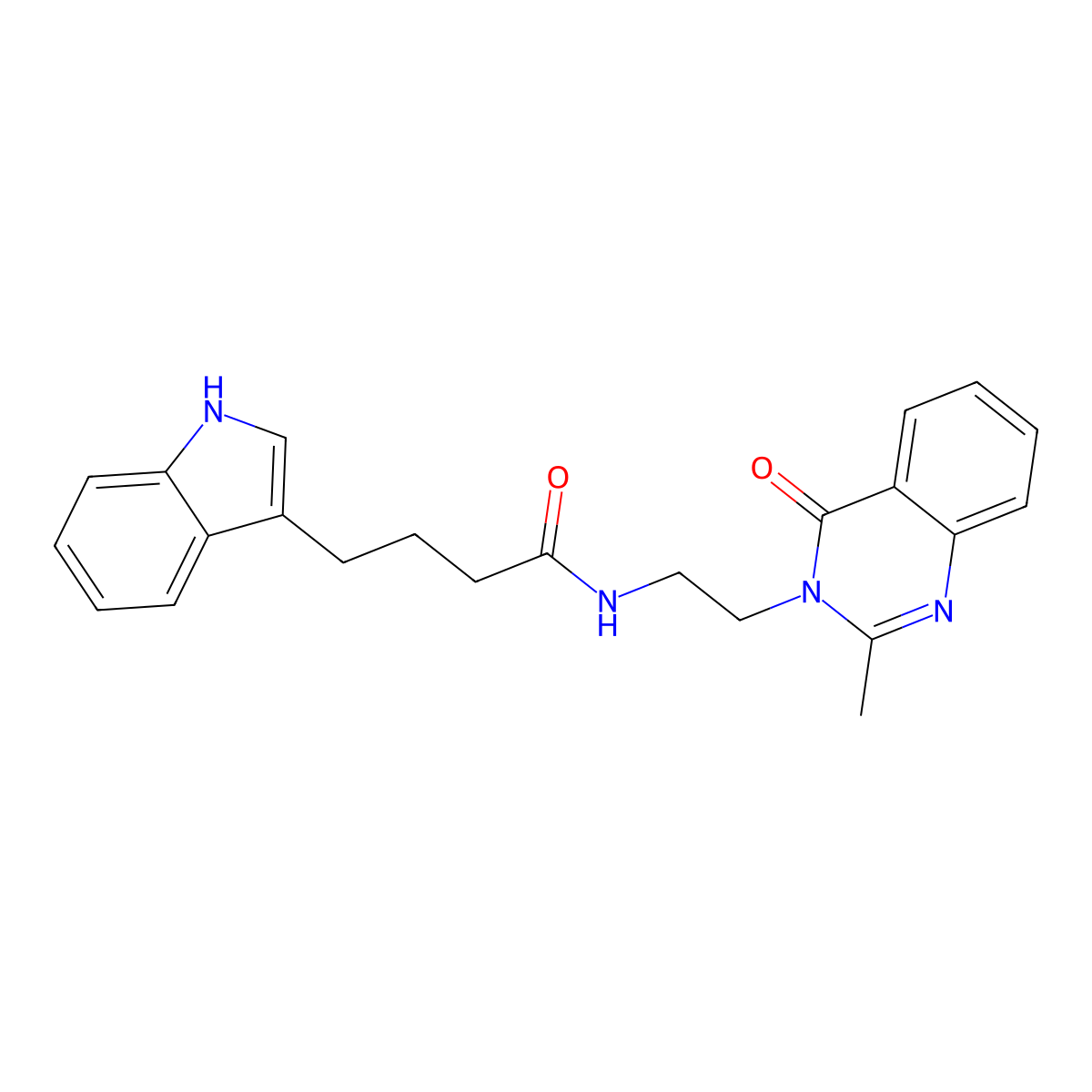 4-(1H-indol-3-yl)-N-[2-(2-methyl-4-oxoquinazolin-3(4H)-yl)ethyl]butanamide molecular structure, CAS 1282109-35-6
