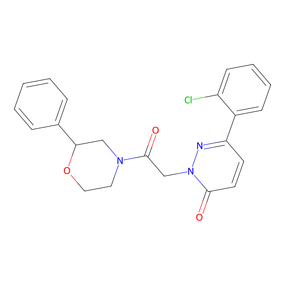 6-(2-chlorophenyl)-2-[2-oxo-2-(2-phenylmorpholin-4-yl)ethyl]pyridazin-3(2H)-one molecular structure, CAS 1282110-03-5