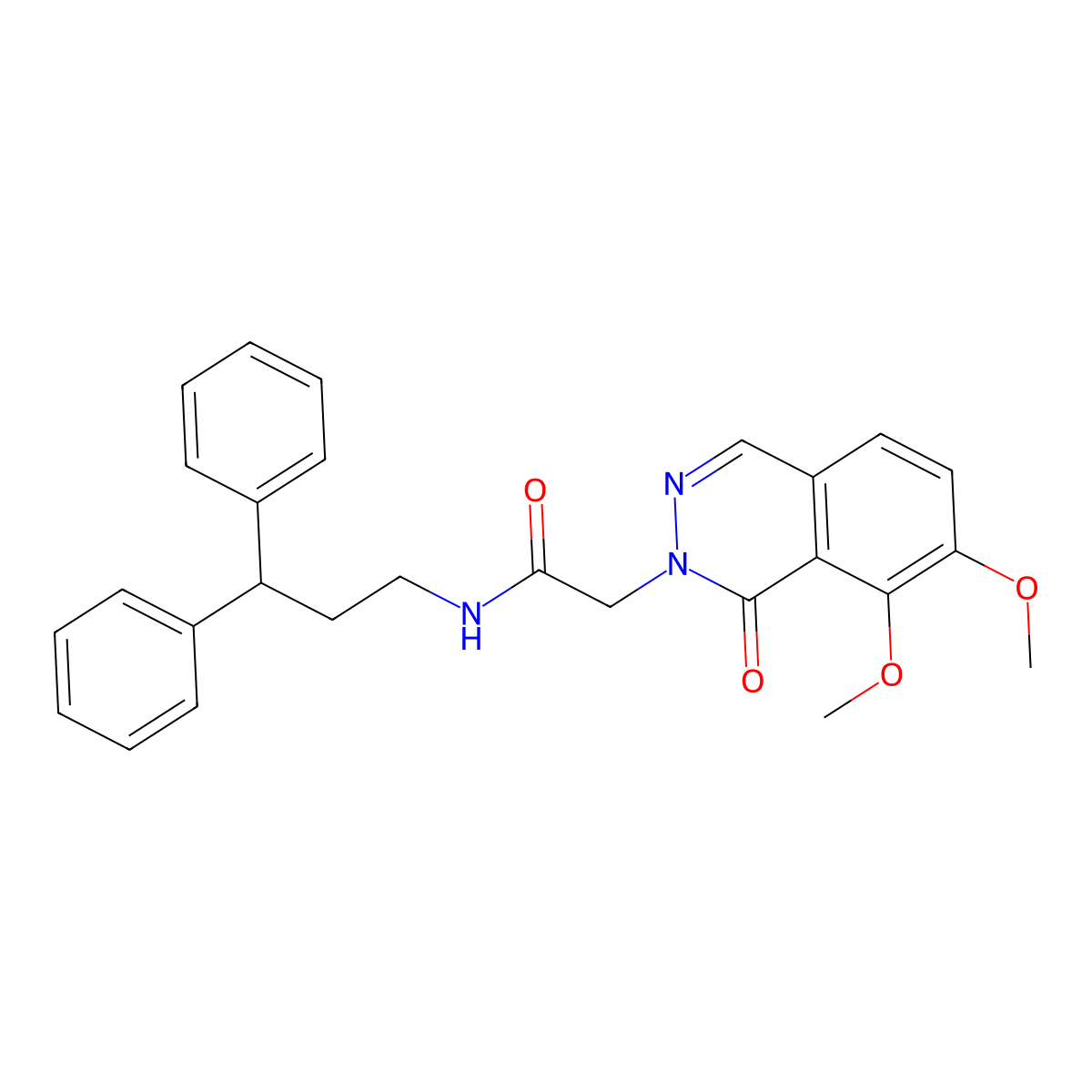 2-(7,8-dimethoxy-1-oxophthalazin-2(1H)-yl)-N-(3,3-diphenylpropyl)acetamide molecular structure, CAS 1282110-59-1