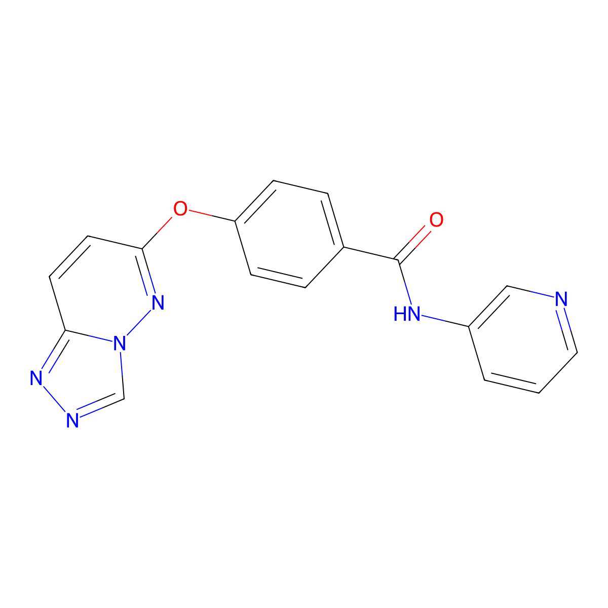 N-(pyridin-3-yl)-4-([1,2,4]triazolo[4,3-b]pyridazin-6-yloxy)benzamide molecular structure, CAS 1282111-57-2