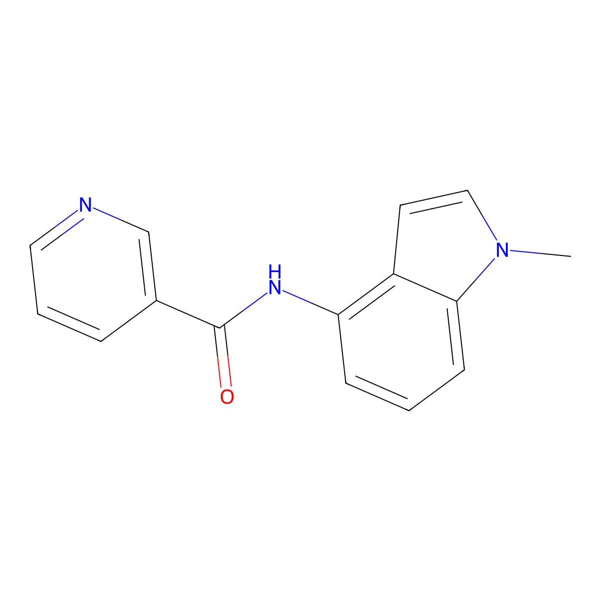 N-(1-methyl-1H-indol-4-yl)nicotinamide molecular structure, CAS 1282111-91-4