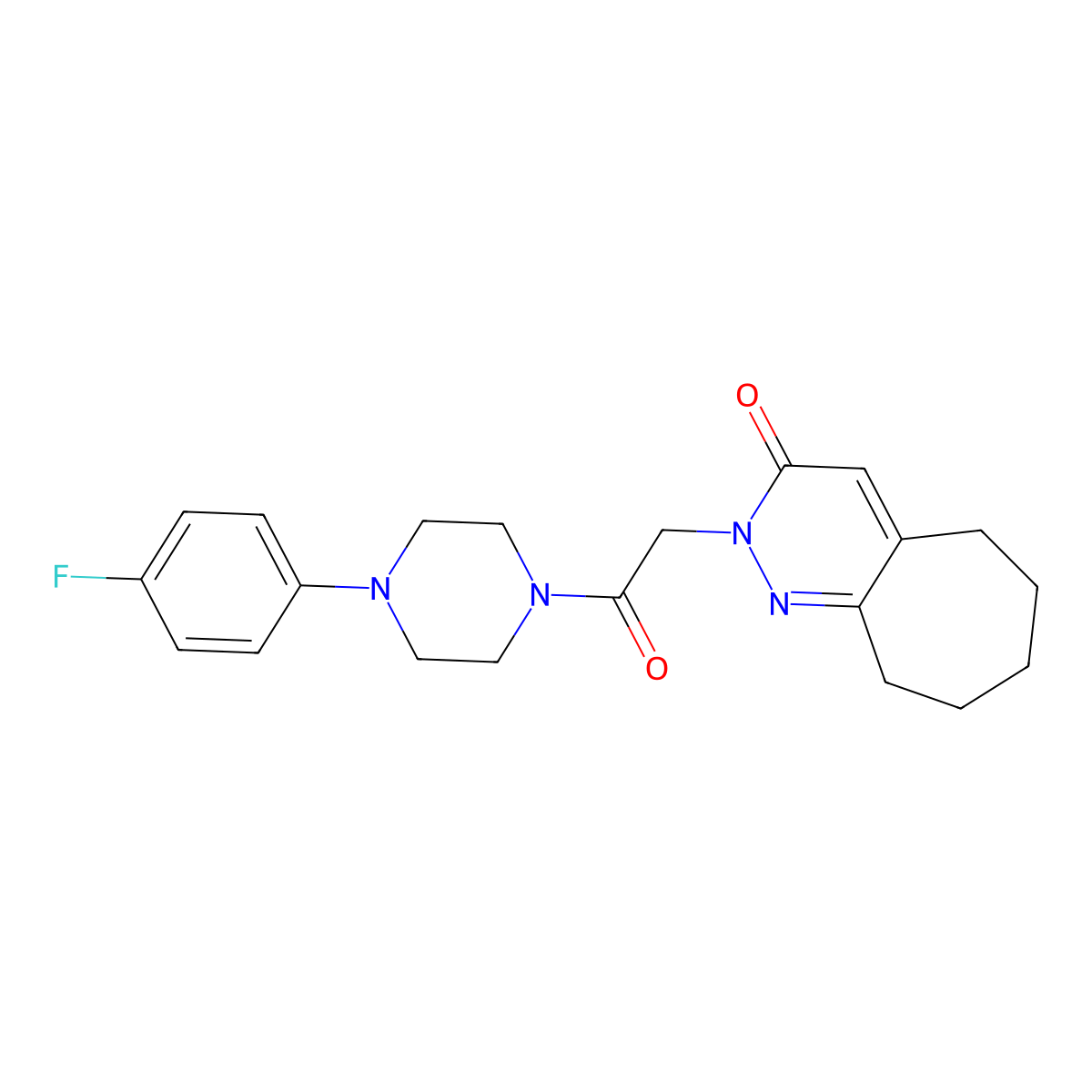 2-{2-[4-(4-fluorophenyl)piperazino]-2-oxoethyl}-2,5,6,7,8,9-hexahydro-3H-cyclohepta[c]pyridazin-3-one molecular structure, CAS 1282111-96-9