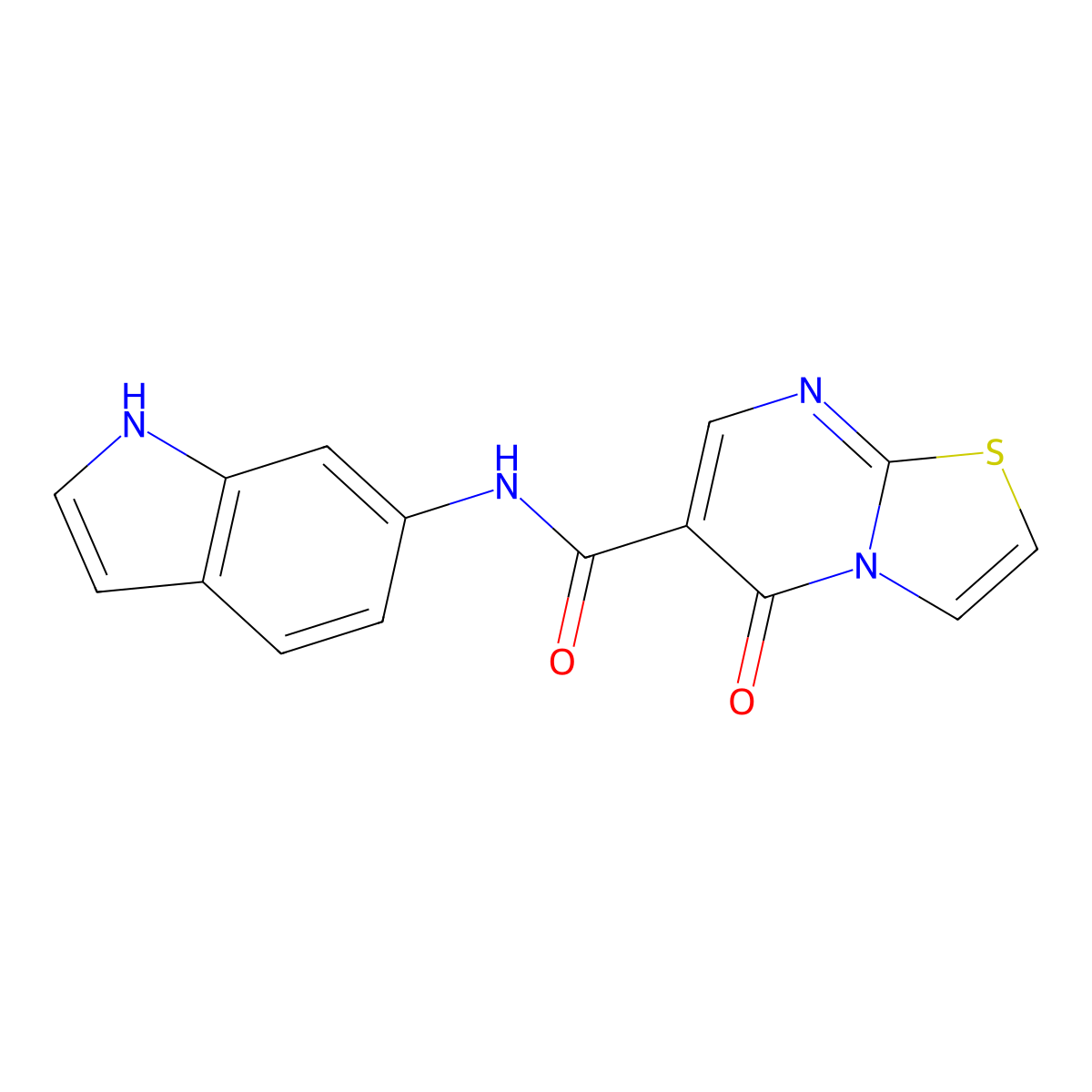 N-(1H-indol-6-yl)-5-oxo-5H-[1,3]thiazolo[3,2-a]pyrimidine-6-carboxamide molecular structure, CAS 1282112-65-5