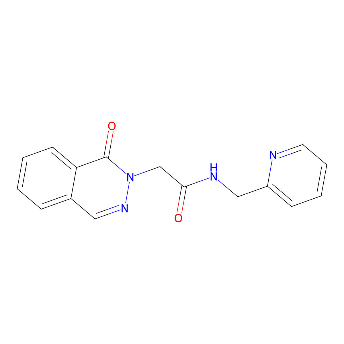 2-(1-oxophthalazin-2(1H)-yl)-N-(pyridin-2-ylmethyl)acetamide molecular structure, CAS 1282112-66-6