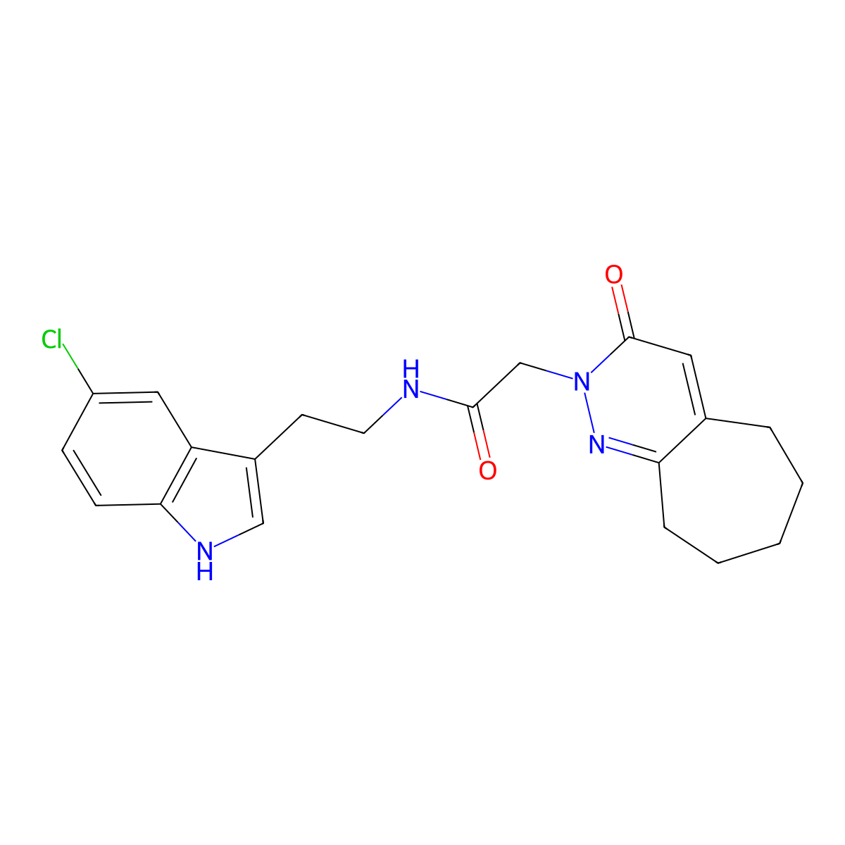 N-[2-(5-chloro-1H-indol-3-yl)ethyl]-2-(3-oxo-3,5,6,7,8,9-hexahydro-2H-cyclohepta[c]pyridazin-2-yl)acetamide molecular structure, CAS 1282112-88-2