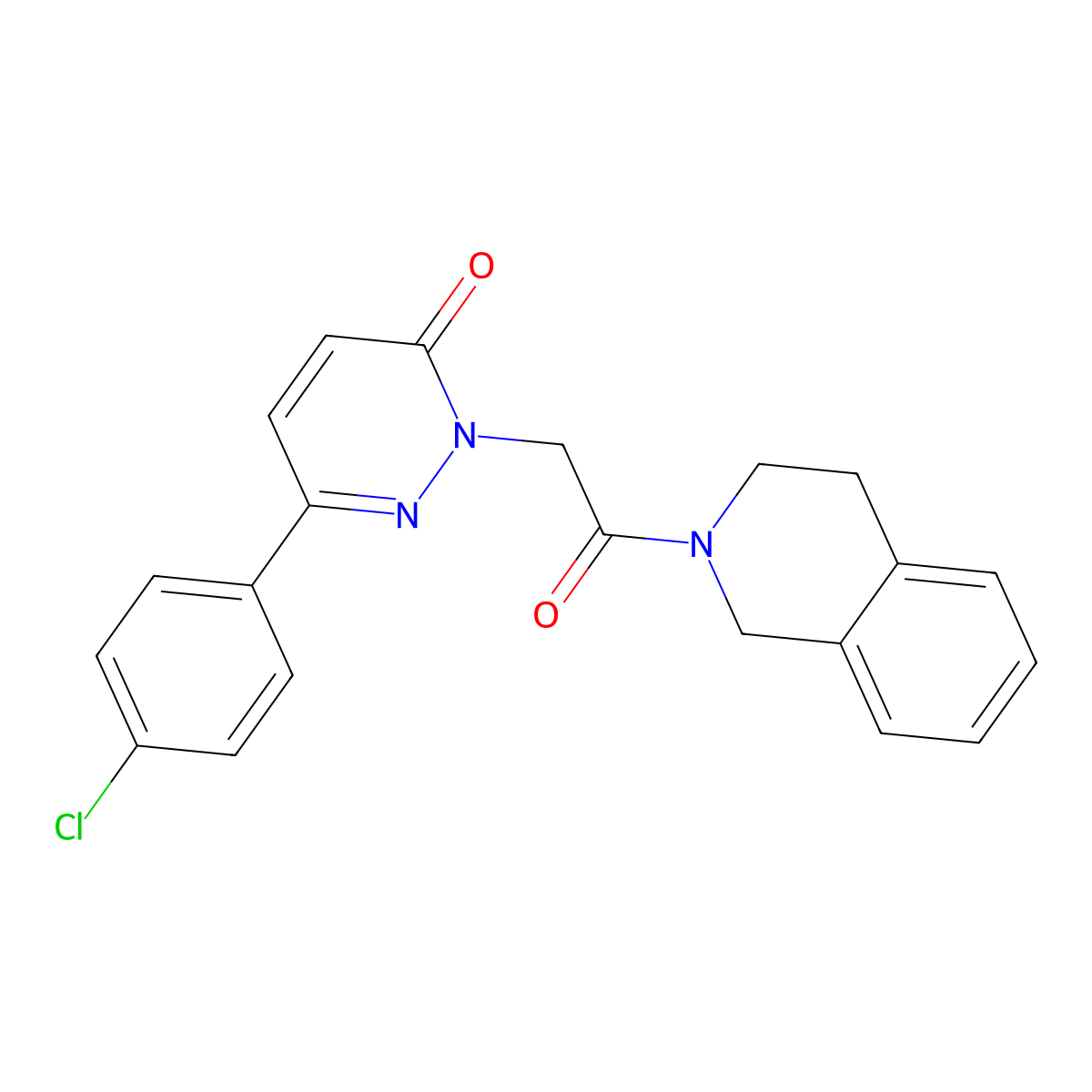 6-(4-chlorophenyl)-2-(2-(3,4-dihydroisoquinolin-2(1H)-yl)-2-oxoethyl)pyridazin-3(2H)-one molecular structure, CAS 1282113-02-3