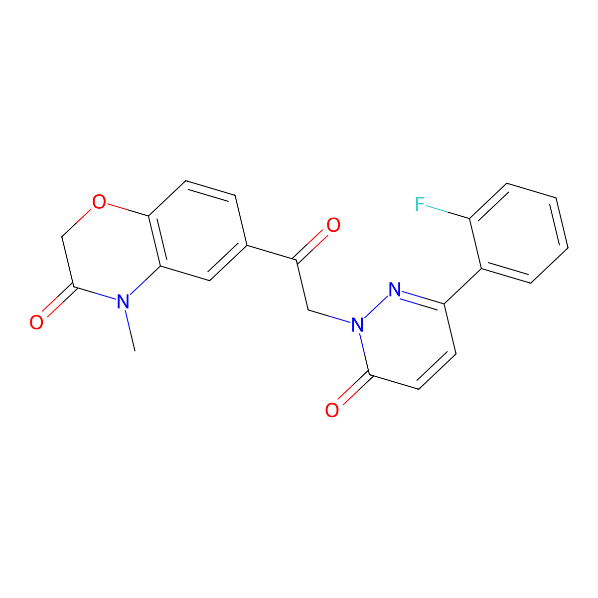 6-{[3-(2-fluorophenyl)-6-oxopyridazin-1(6H)-yl]acetyl}-4-methyl-2H-1,4-benzoxazin-3(4H)-one molecular structure, CAS 1282113-40-9